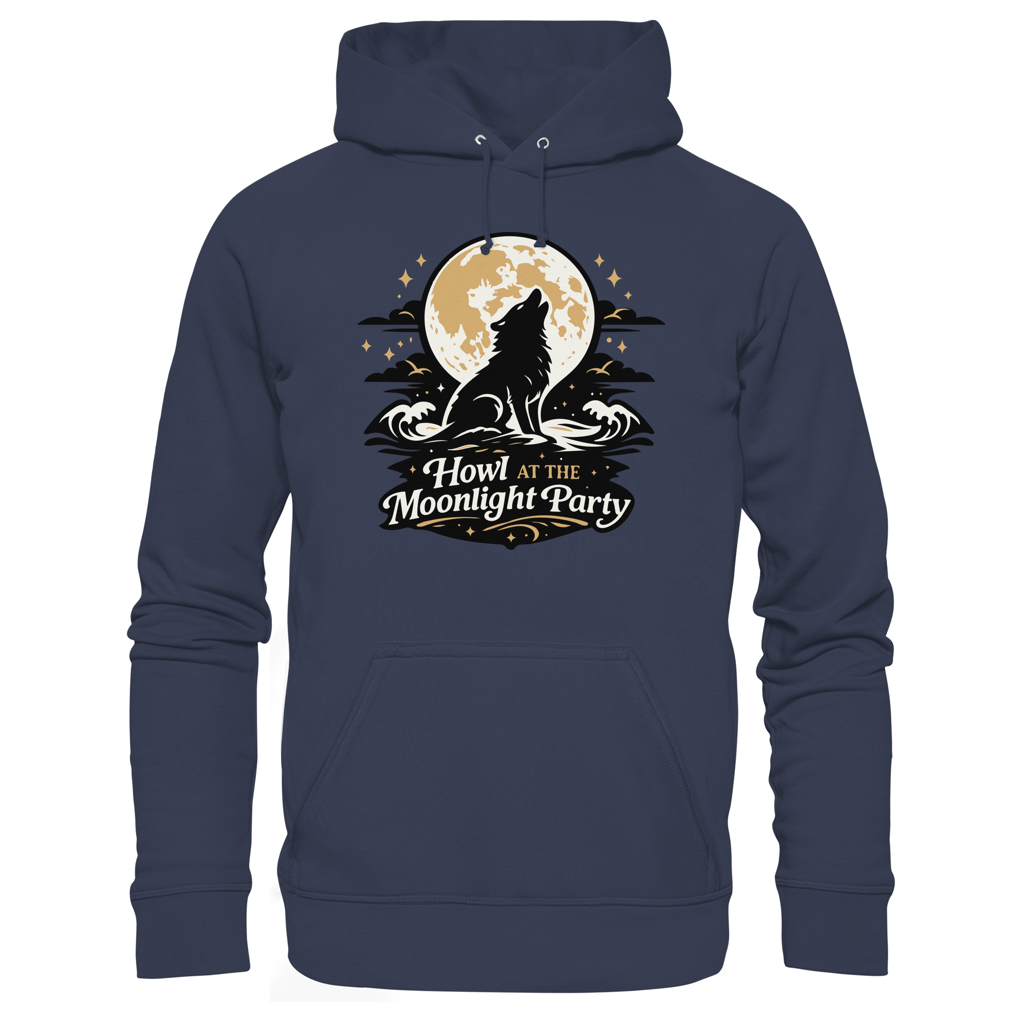 Howl at the Moonlight Party Wolf – Mondheuler Beach - Premium Unisex Hoodie