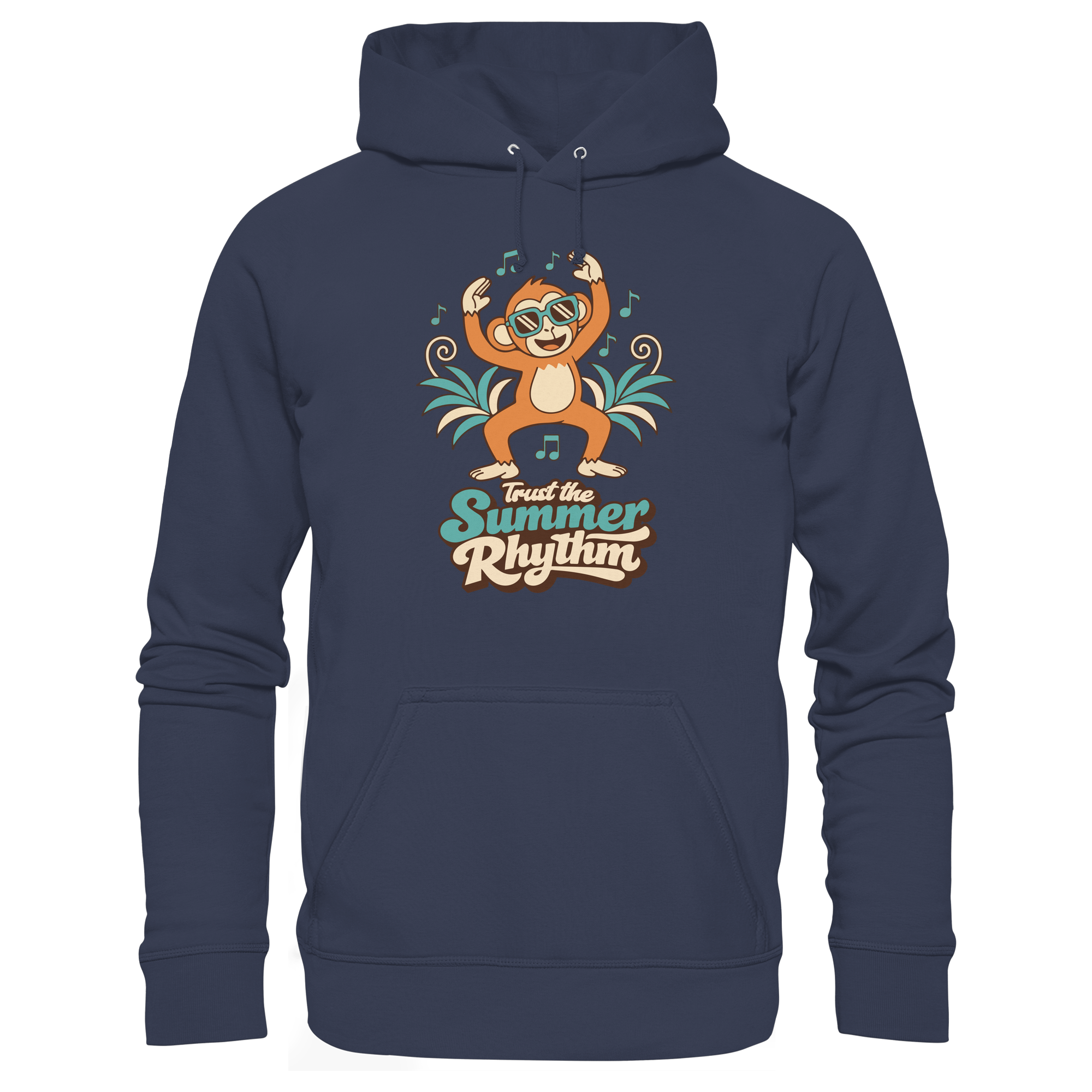 Trust the Summer Rhythm Affe – Tanzender Monkey - Premium Unisex Hoodie