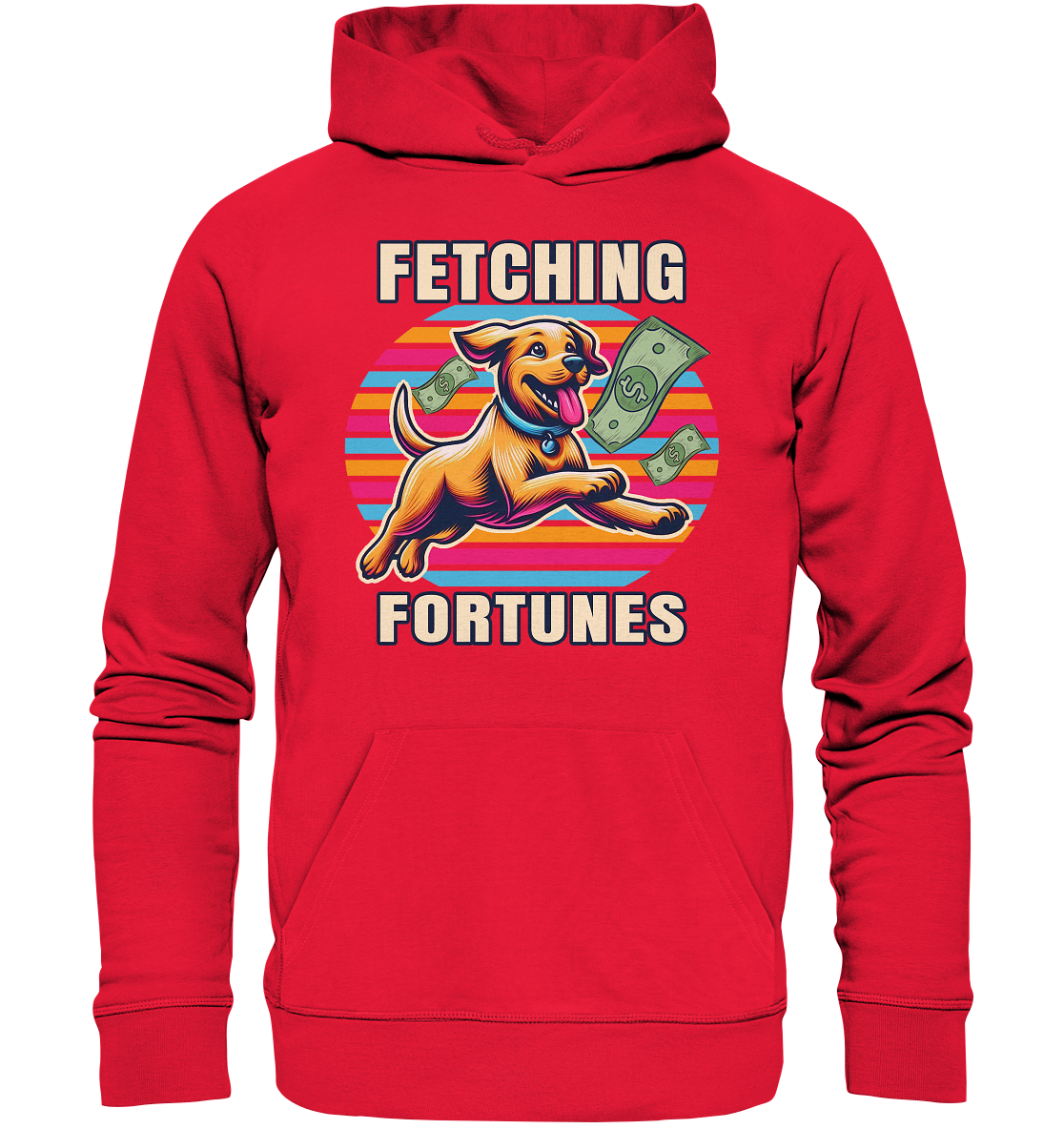 Fetching Fortunes – Fröhlicher Hund jagt Geld Kopie - Premium Unisex HFaunaFeels OnlineshopFetching Fortunes – Fröhlicher Hund jagt Geld Kopie - Premium Unisex Hoodie