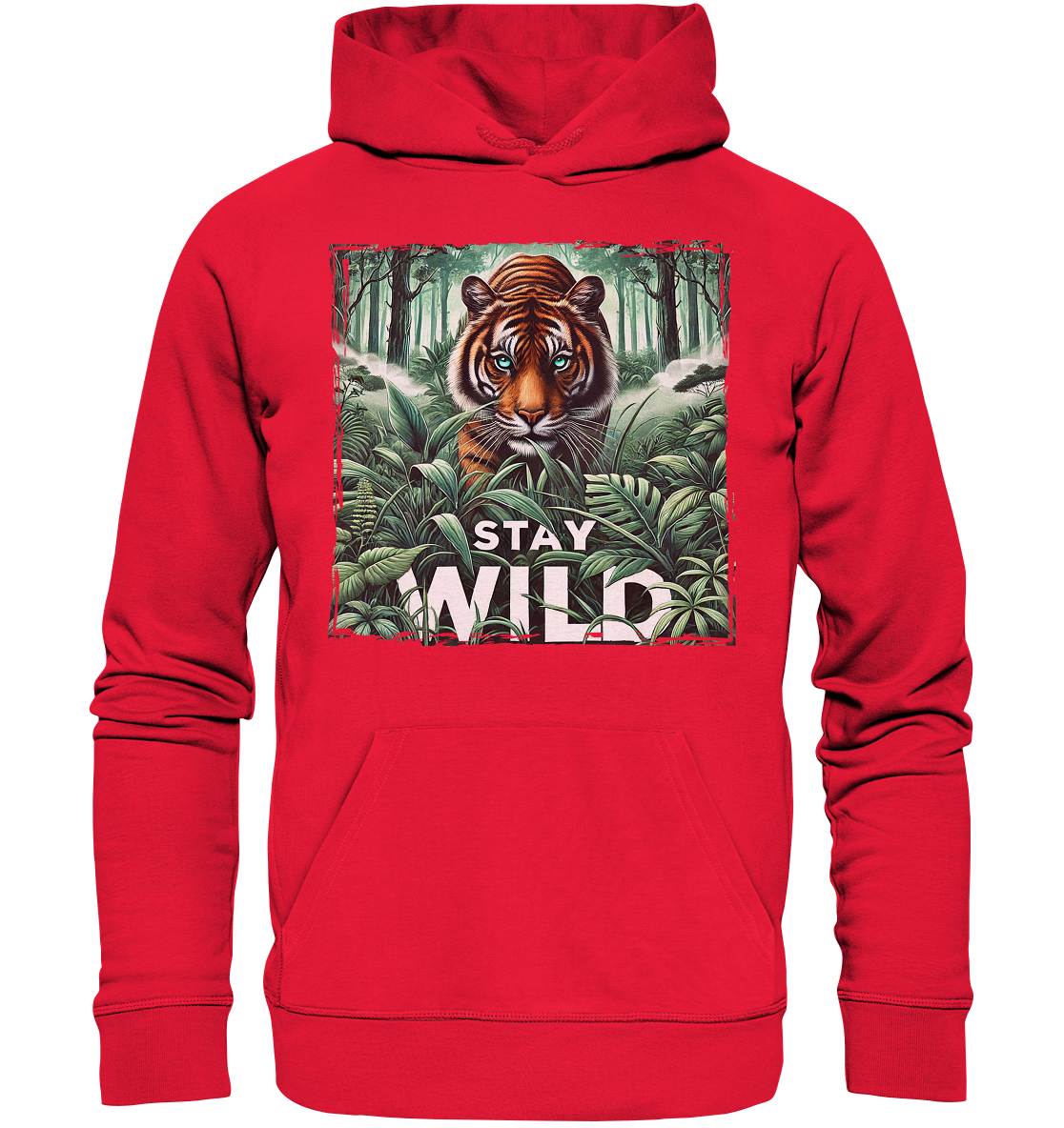 Stay Wild – Tiger im Dschungel - Premium Unisex HoodieFaunaFeels OnlineshopStay Wild – Tiger im Dschungel - Premium Unisex Hoodie