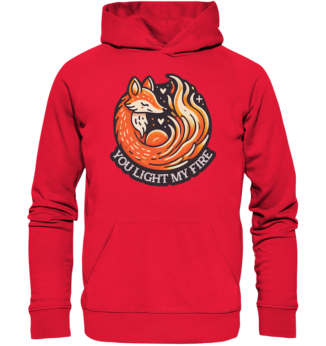 ou Light My Fire - Niedlicher Fuchs mit Flamme - Premium Unisex HoodieFaunaFeels OnlineshopFire - Niedlicher Fuchs mit Flamme - Premium Unisex Hoodie