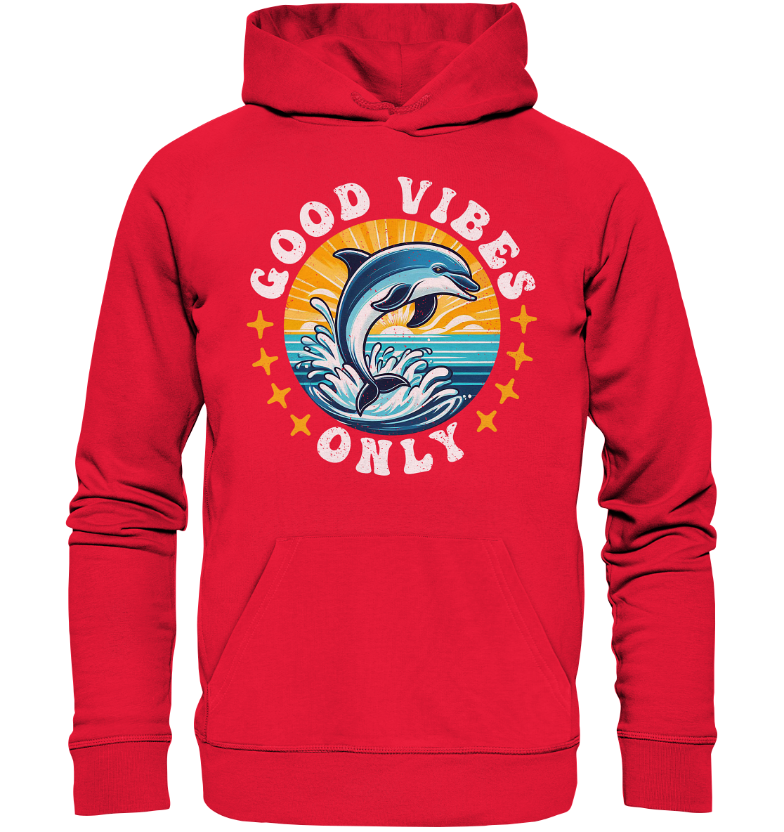 Good Vibes Only – Fröhlicher Delfin - Premium Unisex HoodieFaunaFeels OnlineshopGood Vibes
