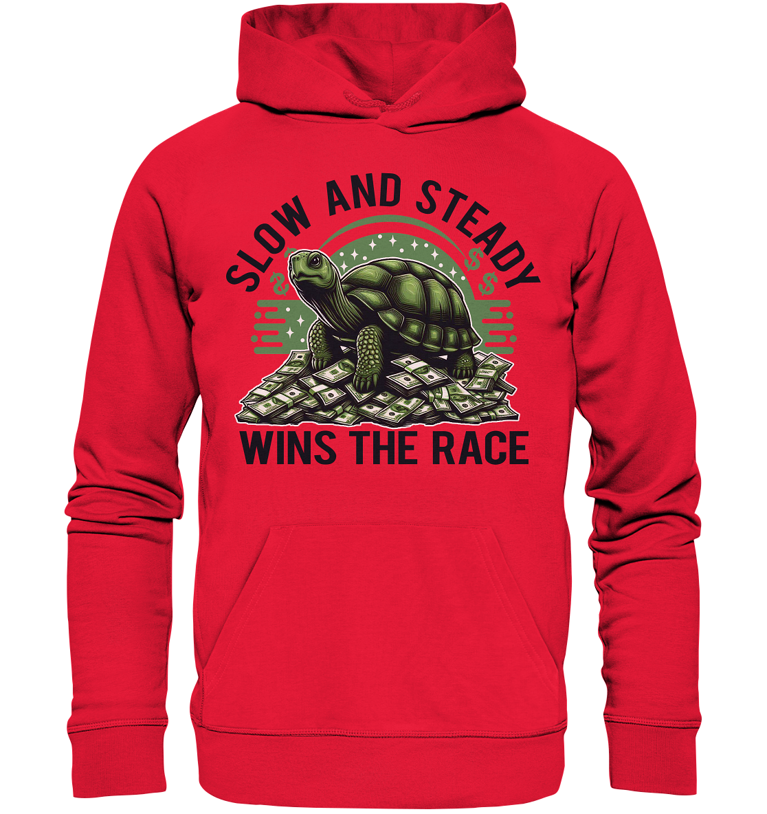 Slow and Steady Wins the Race – Schildkröte auf Geldstapel - Premium UFaunaFeels OnlineshopSteady Wins