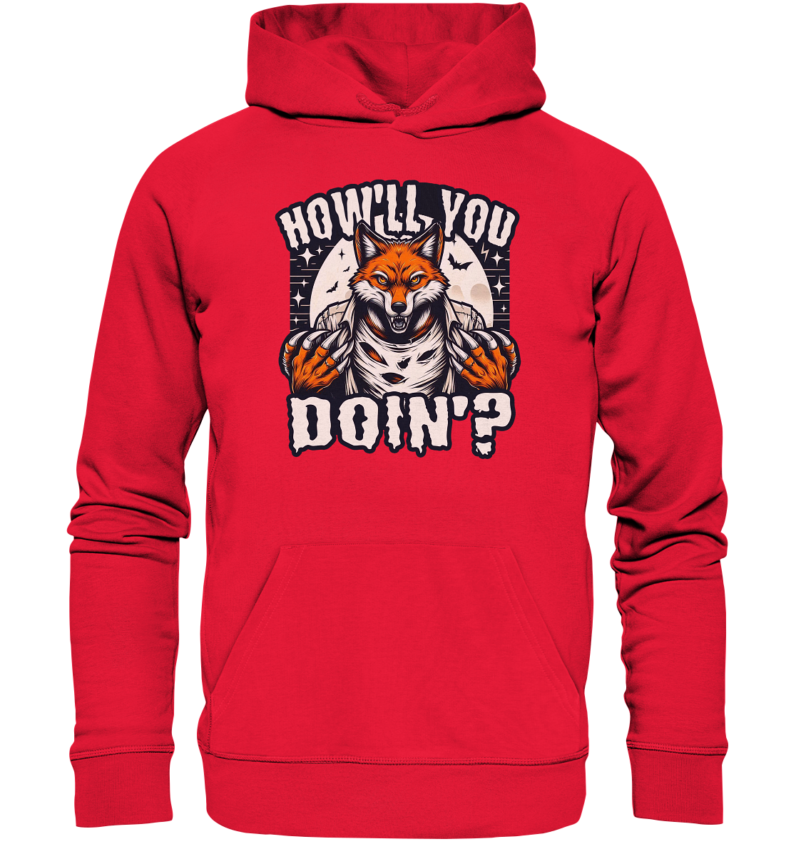 Howl You Doin' – Der wilde Fuchs im Mondlicht! - Premium Unisex HoodieFaunaFeels Onlineshophowl