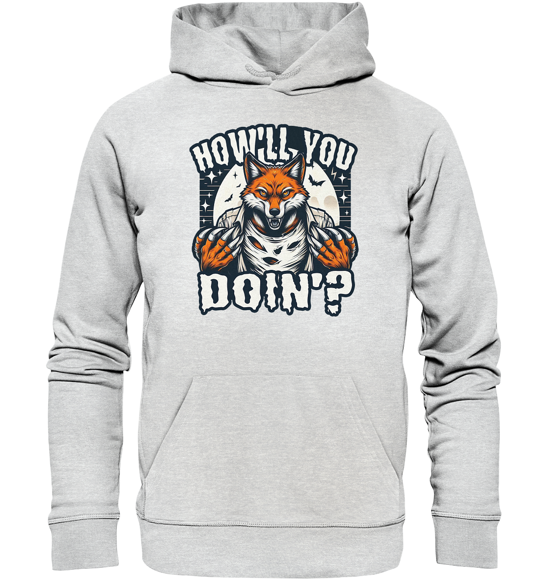 Howl You Doin' – Der wilde Fuchs im Mondlicht! - Premium Unisex HoodieFaunaFeels Onlineshophowl