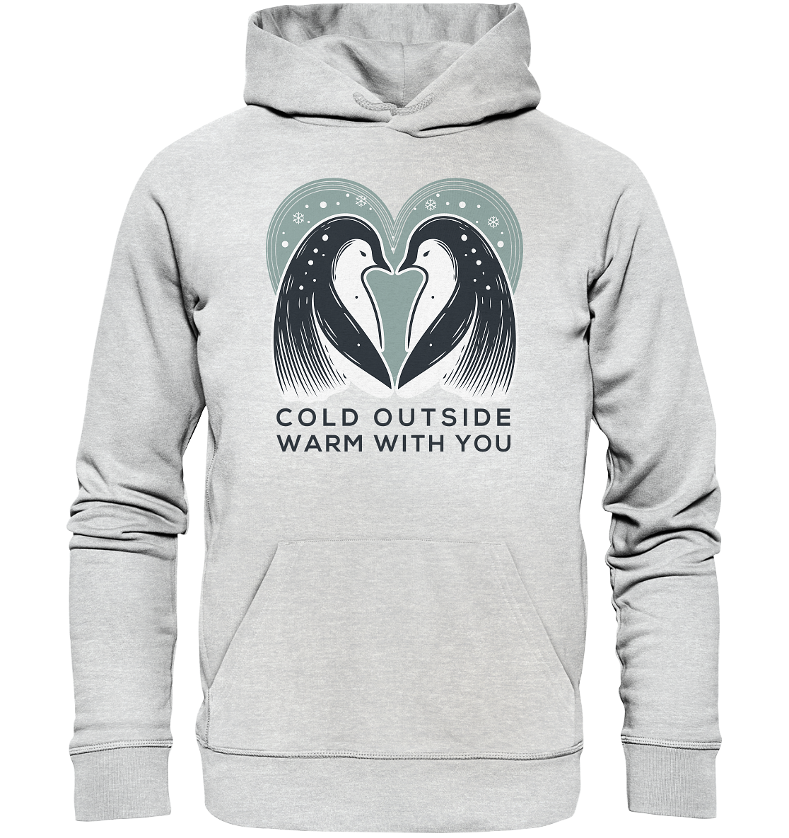 Cold Outside, Warm With You - Elegantes Pinguin Paar - Premium Unisex FaunaFeels Onlineshop- Elegantes Pinguin Paar - Premium Unisex Hoodie