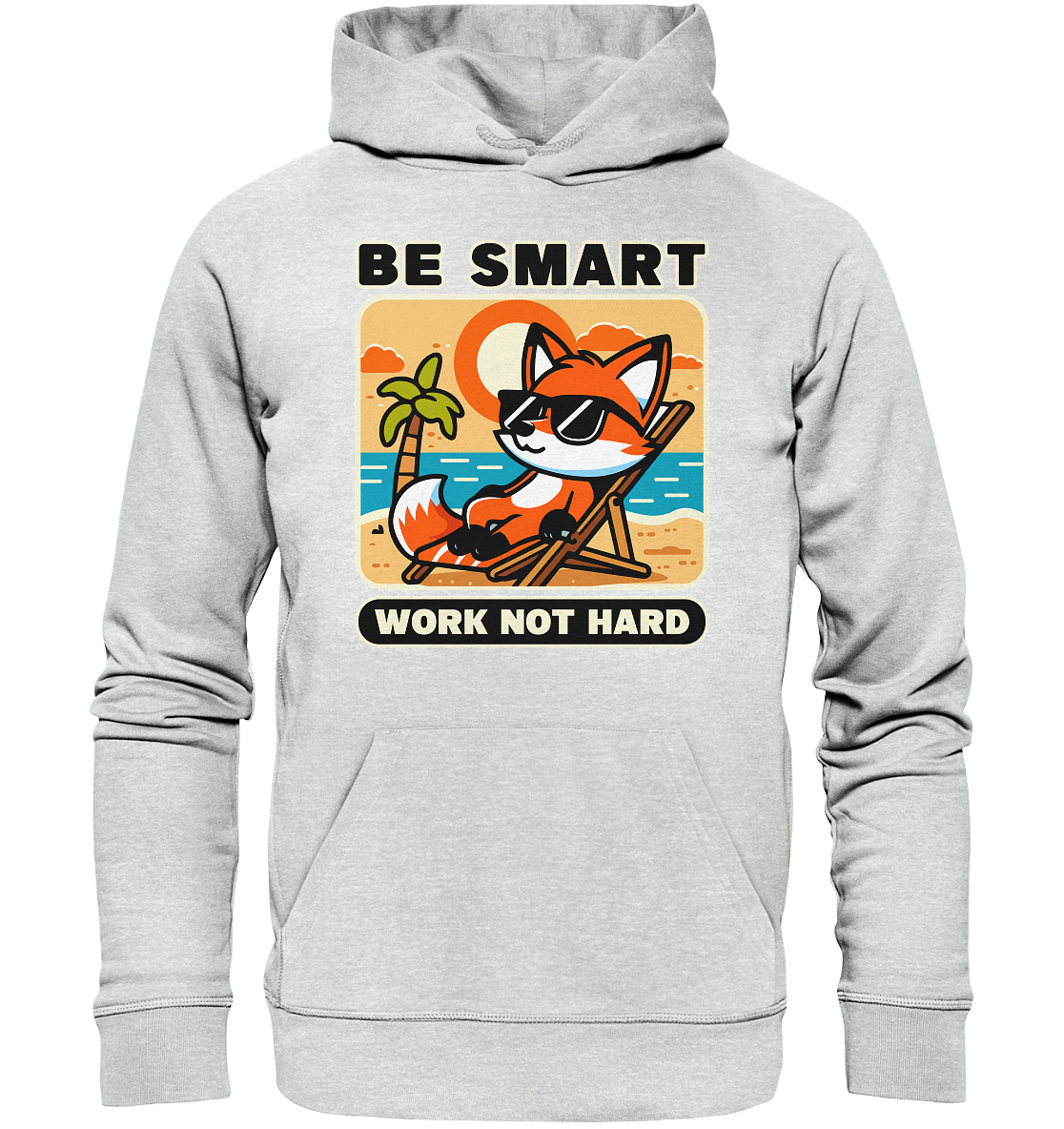 Be Smart Work Not Hard – Lässiger Fuchs am Strand - Premium Unisex HooFaunaFeels Onlineshopstrand - premium unisex hoodie