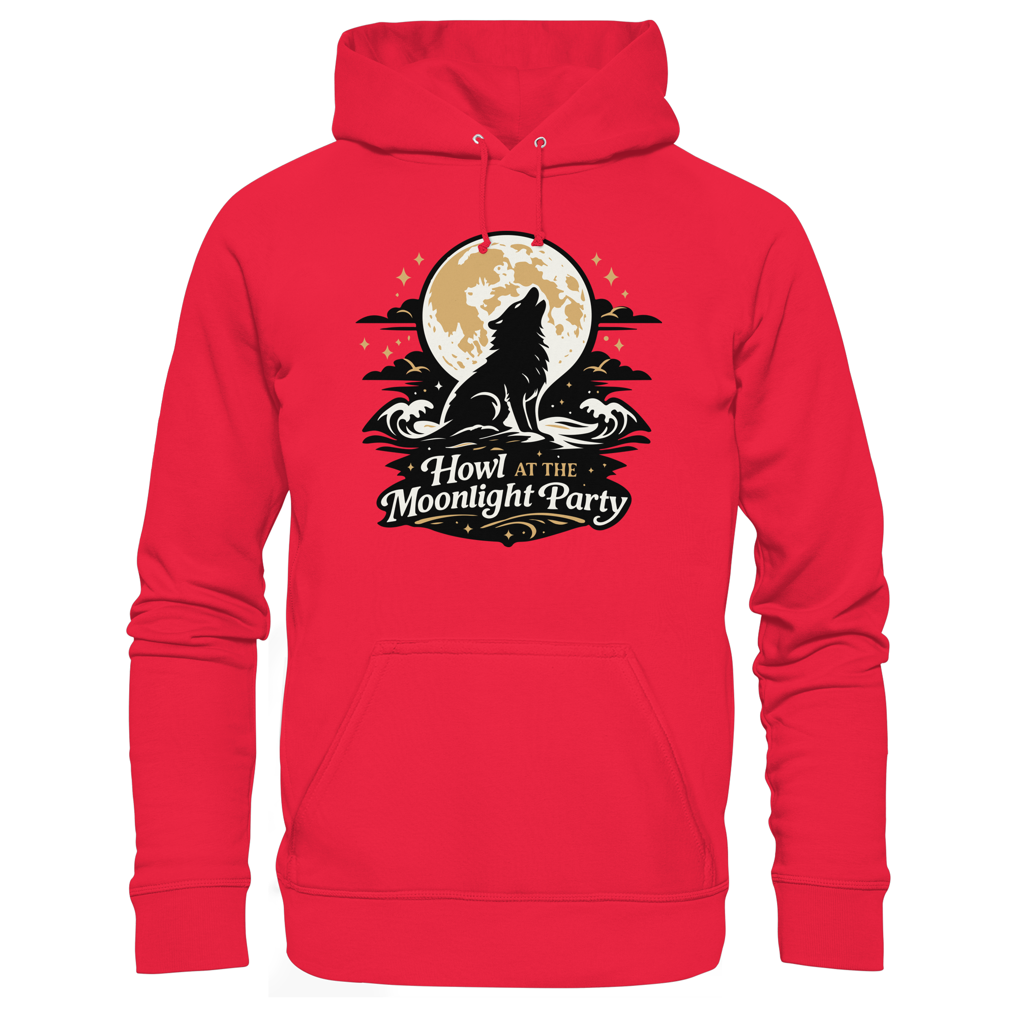 Howl at the Moonlight Party Wolf – Mondheuler Beach - Premium Unisex Hoodie