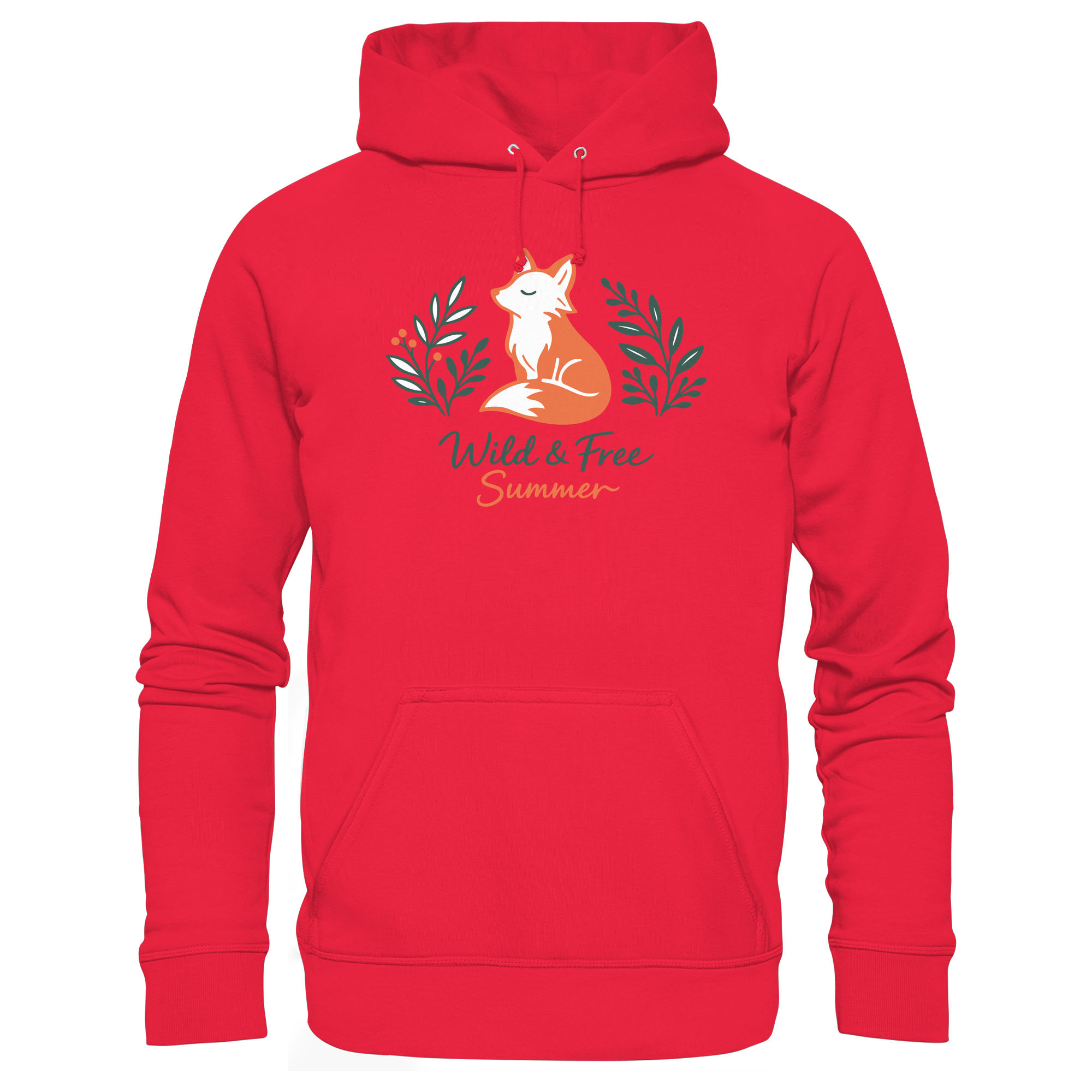 Wild & Free Summer Fuchs – Freiheitsmotiv - Premium Unisex Hoodie
