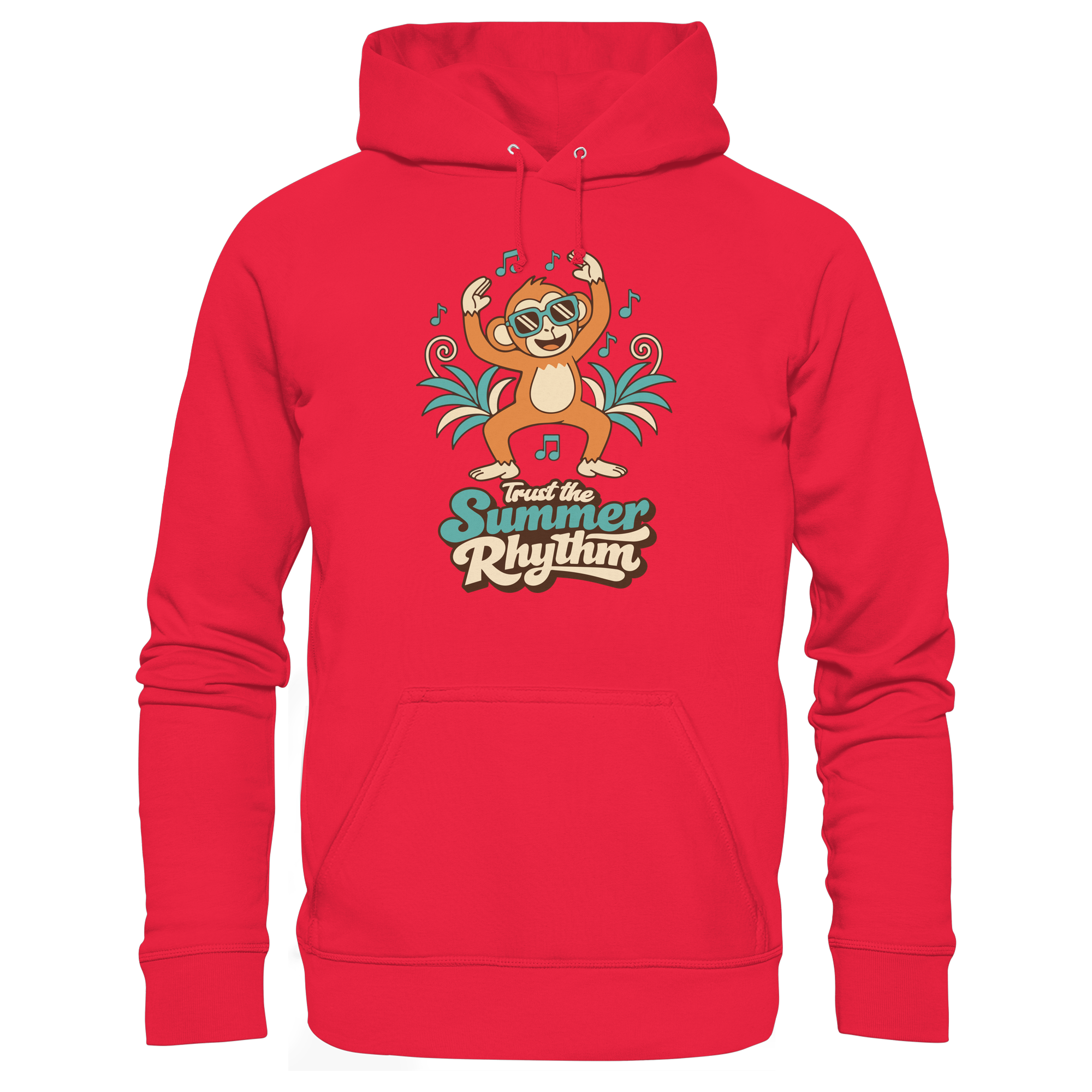 Trust the Summer Rhythm Affe – Tanzender Monkey - Premium Unisex Hoodie