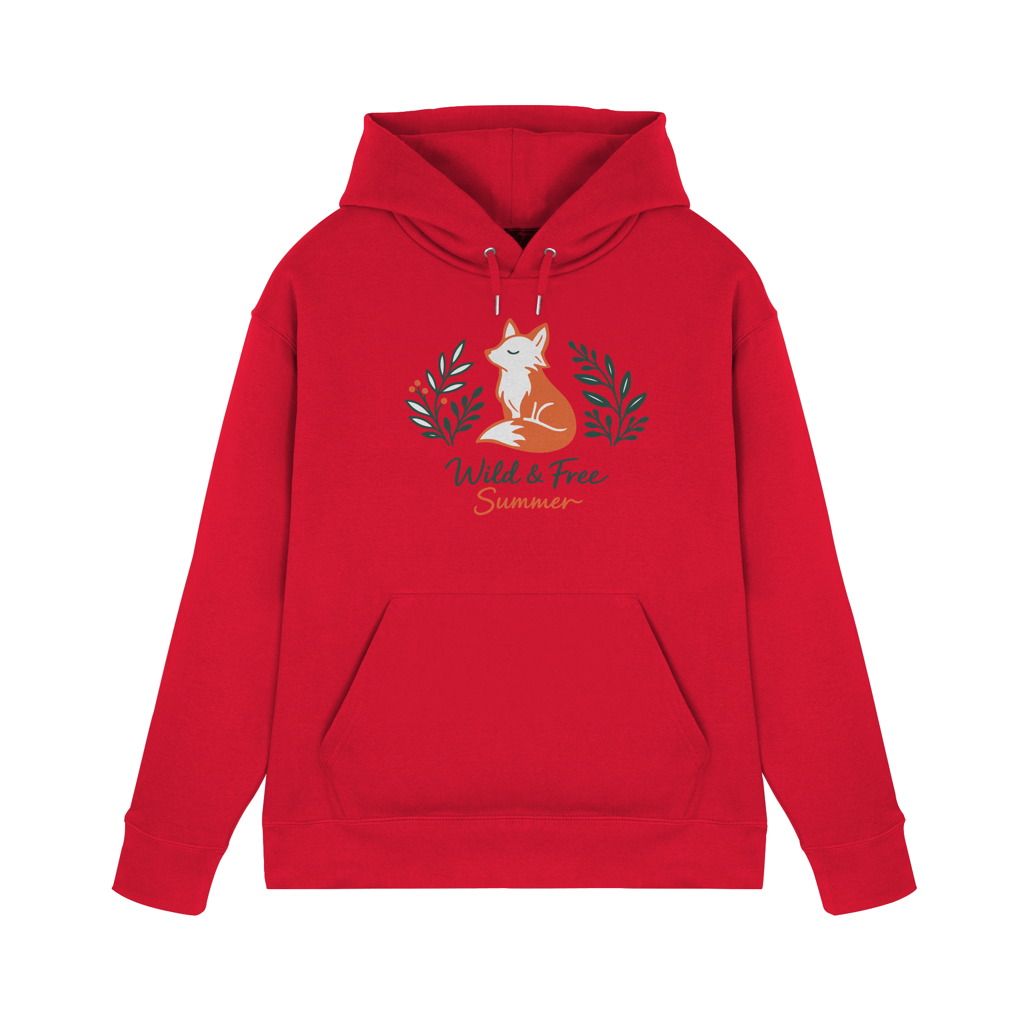 Wild & Free Summer Fuchs – Freiheitsmotiv - Premium Unisex Hoodie