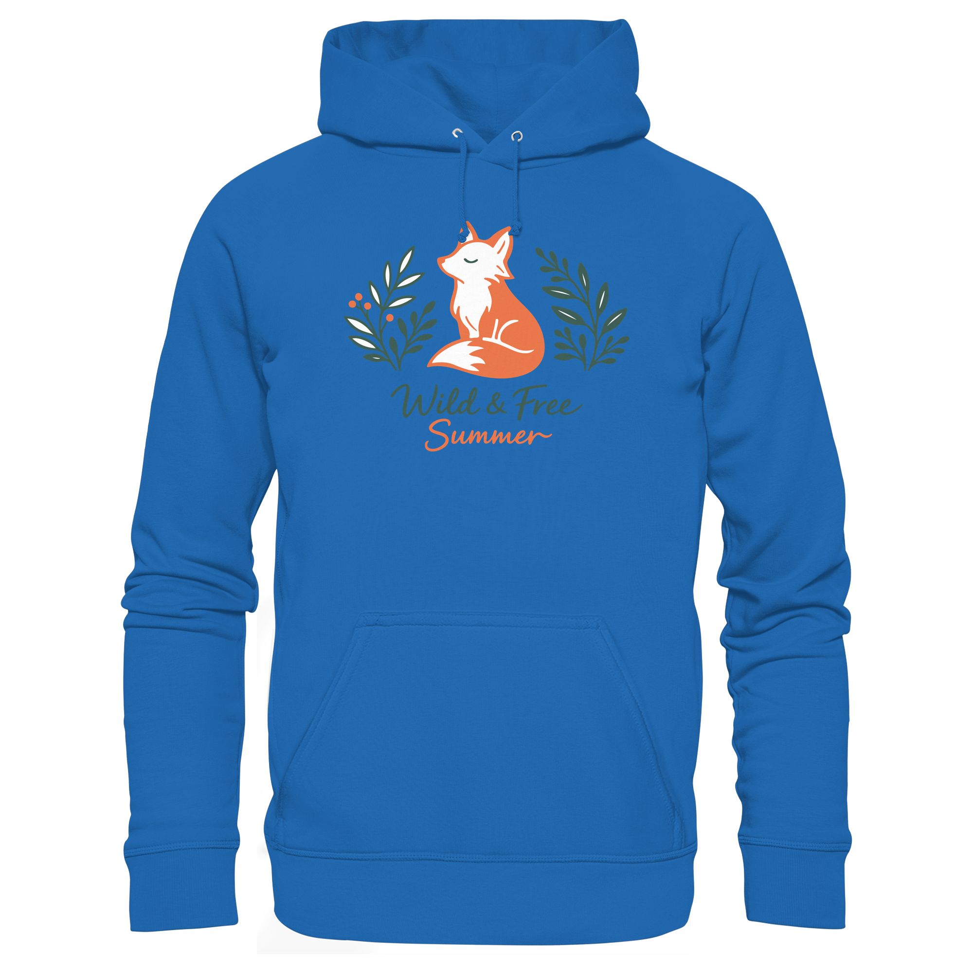 Wild & Free Summer Fuchs – Freiheitsmotiv - Premium Unisex Hoodie