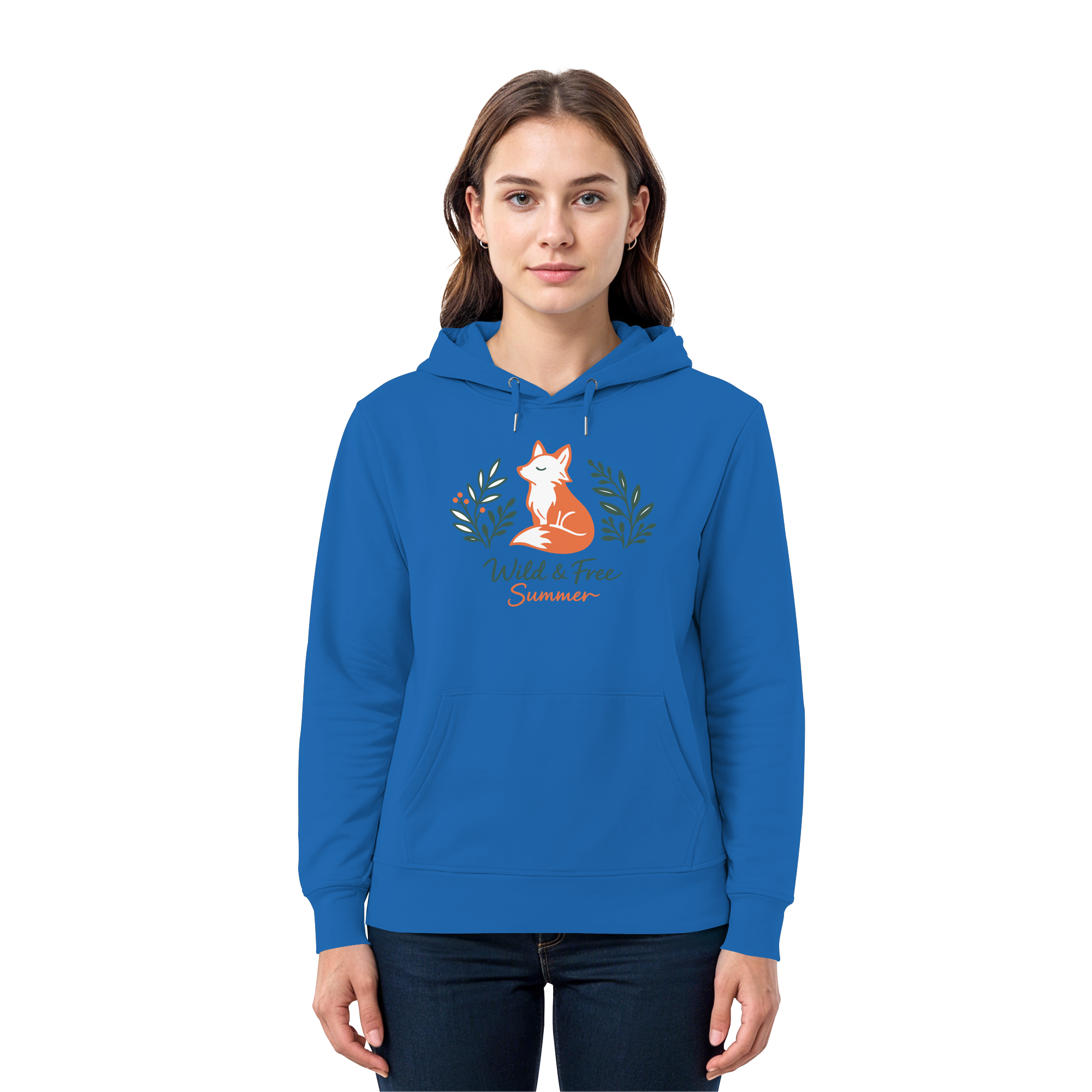 Wild & Free Summer Fuchs – Freiheitsmotiv - Premium Unisex Hoodie