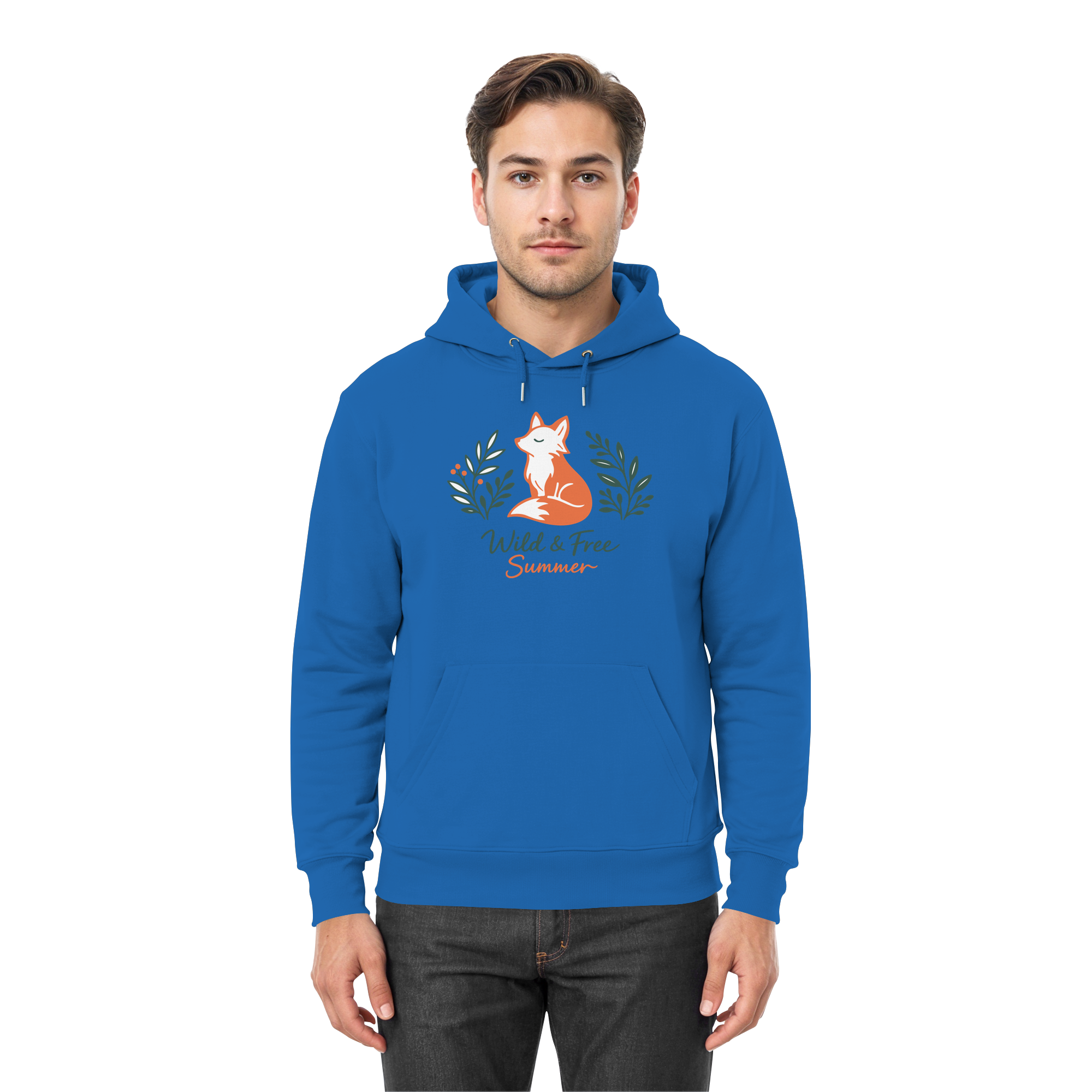 Wild & Free Summer Fuchs – Freiheitsmotiv - Premium Unisex Hoodie