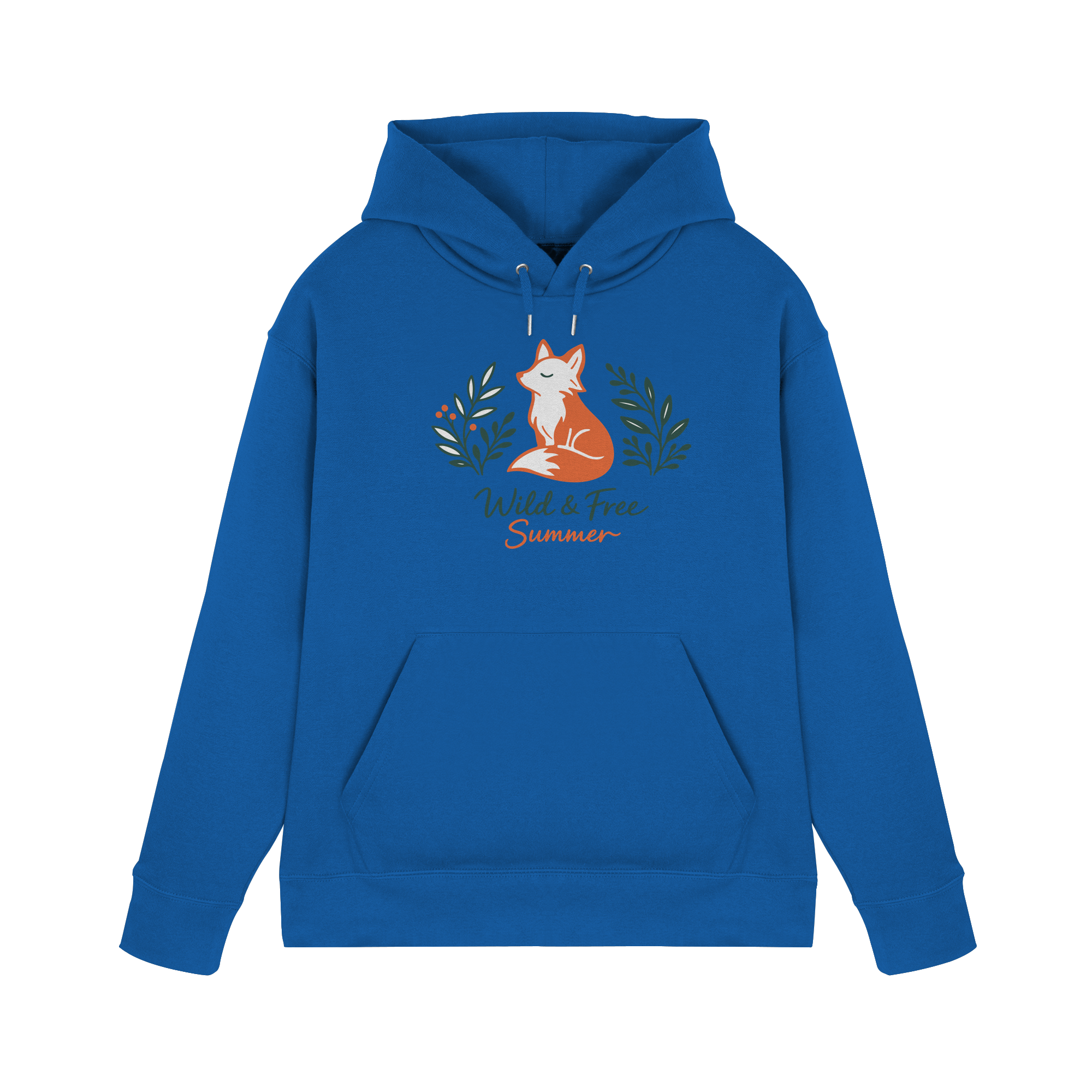 Wild & Free Summer Fuchs – Freiheitsmotiv - Premium Unisex Hoodie
