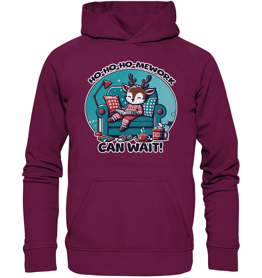 Ho - Ho - Ho - mework Can Wait – Das gemütliche Rentier im Weihnachtsschlaf! - Kids Premium Hoodie - FaunaFeels Onlineshop Kids & Babys