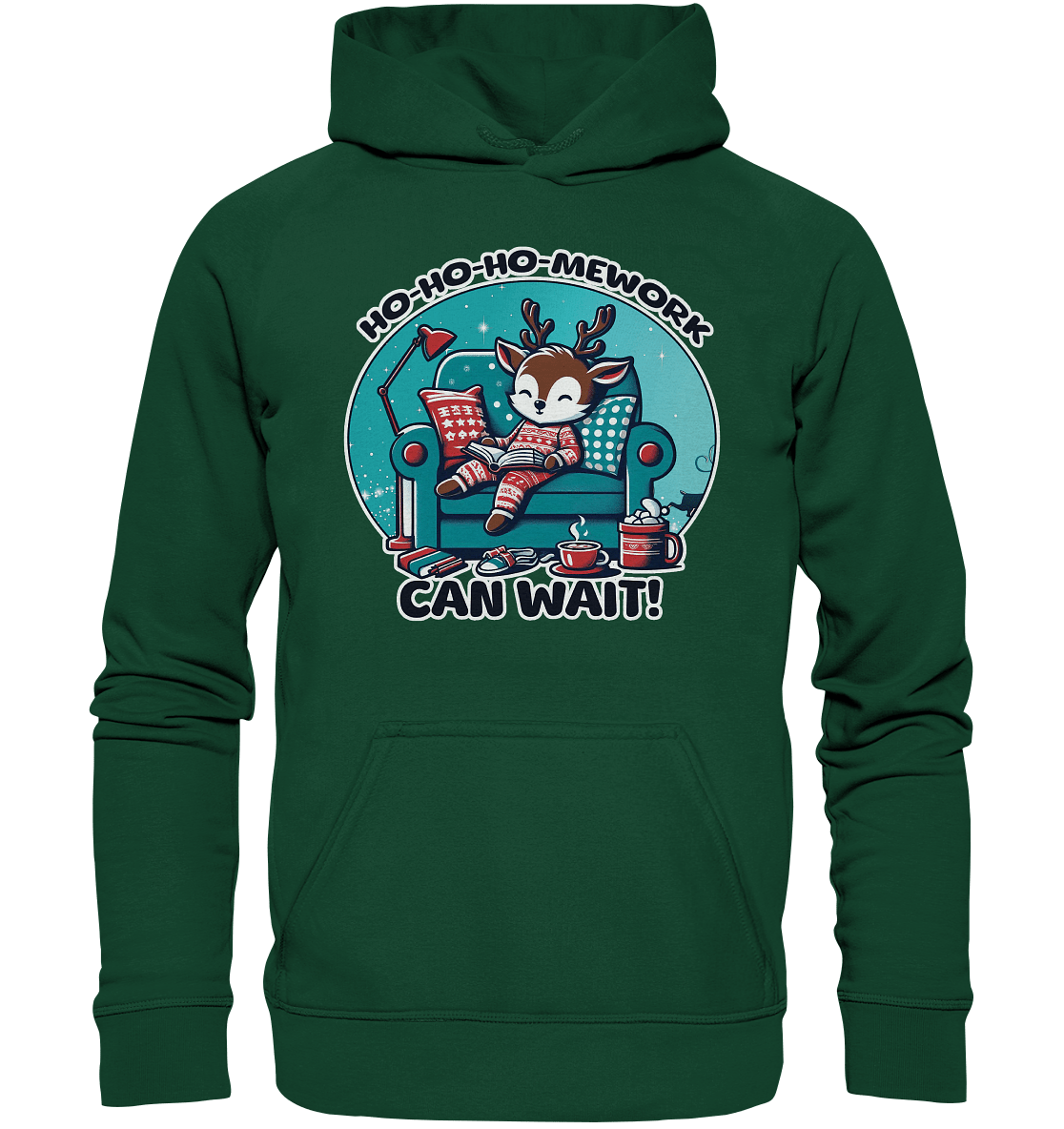 Ho - Ho - Ho - mework Can Wait – Das gemütliche Rentier im Weihnachtsschlaf! - Kids Premium Hoodie - FaunaFeels Onlineshop Kids & Babys