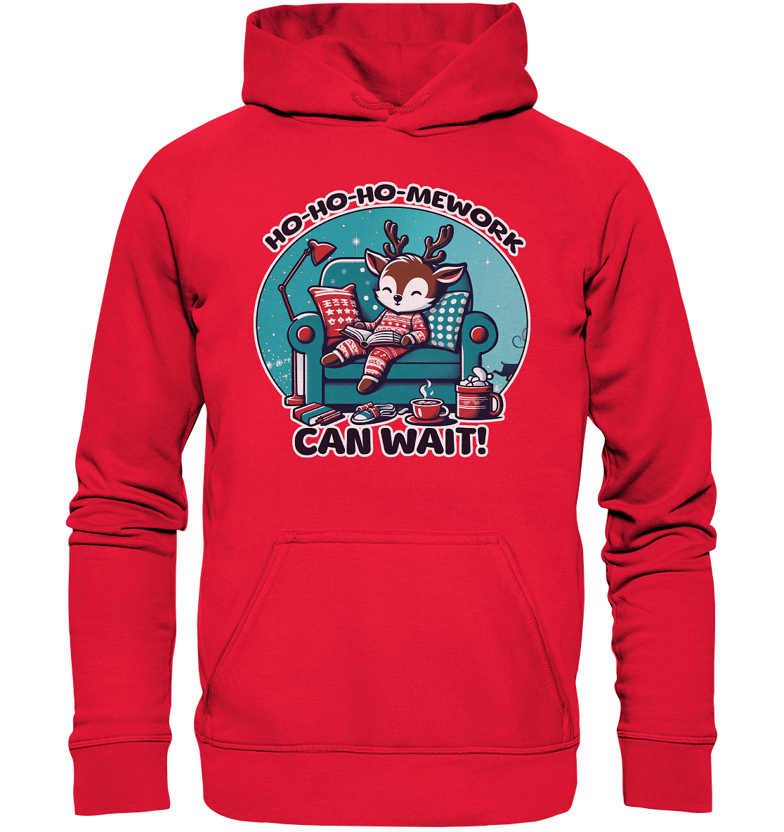 Ho - Ho - Ho - mework Can Wait – Das gemütliche Rentier im Weihnachtsschlaf! - Kids Premium Hoodie - FaunaFeels Onlineshop Kids & Babys