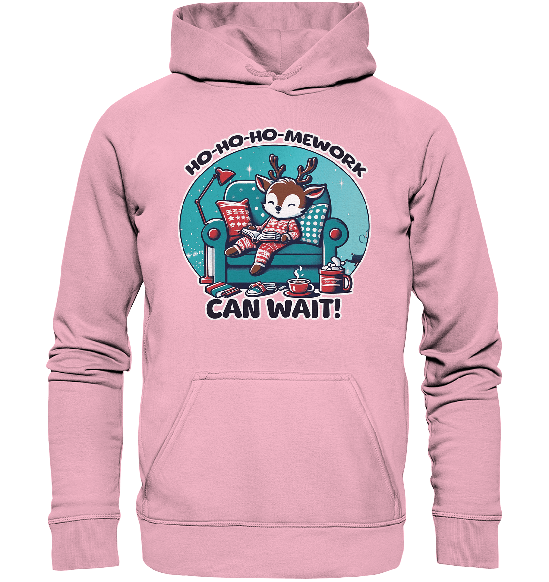 Ho - Ho - Ho - mework Can Wait – Das gemütliche Rentier im Weihnachtsschlaf! - Kids Premium Hoodie - FaunaFeels Onlineshop Kids & Babys