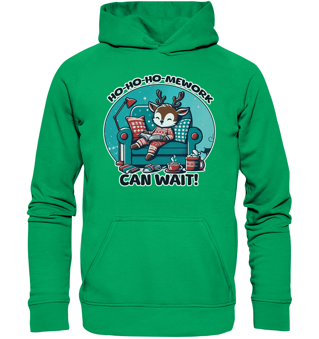 Ho - Ho - Ho - mework Can Wait – Das gemütliche Rentier im Weihnachtsschlaf! - Kids Premium Hoodie - FaunaFeels Onlineshop Kids & Babys