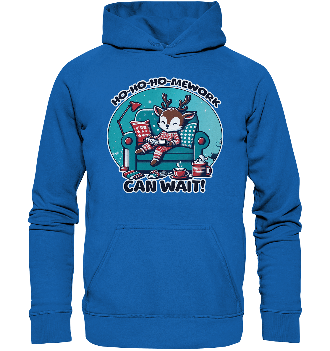 Ho - Ho - Ho - mework Can Wait – Das gemütliche Rentier im Weihnachtsschlaf! - Kids Premium Hoodie - FaunaFeels Onlineshop Kids & Babys