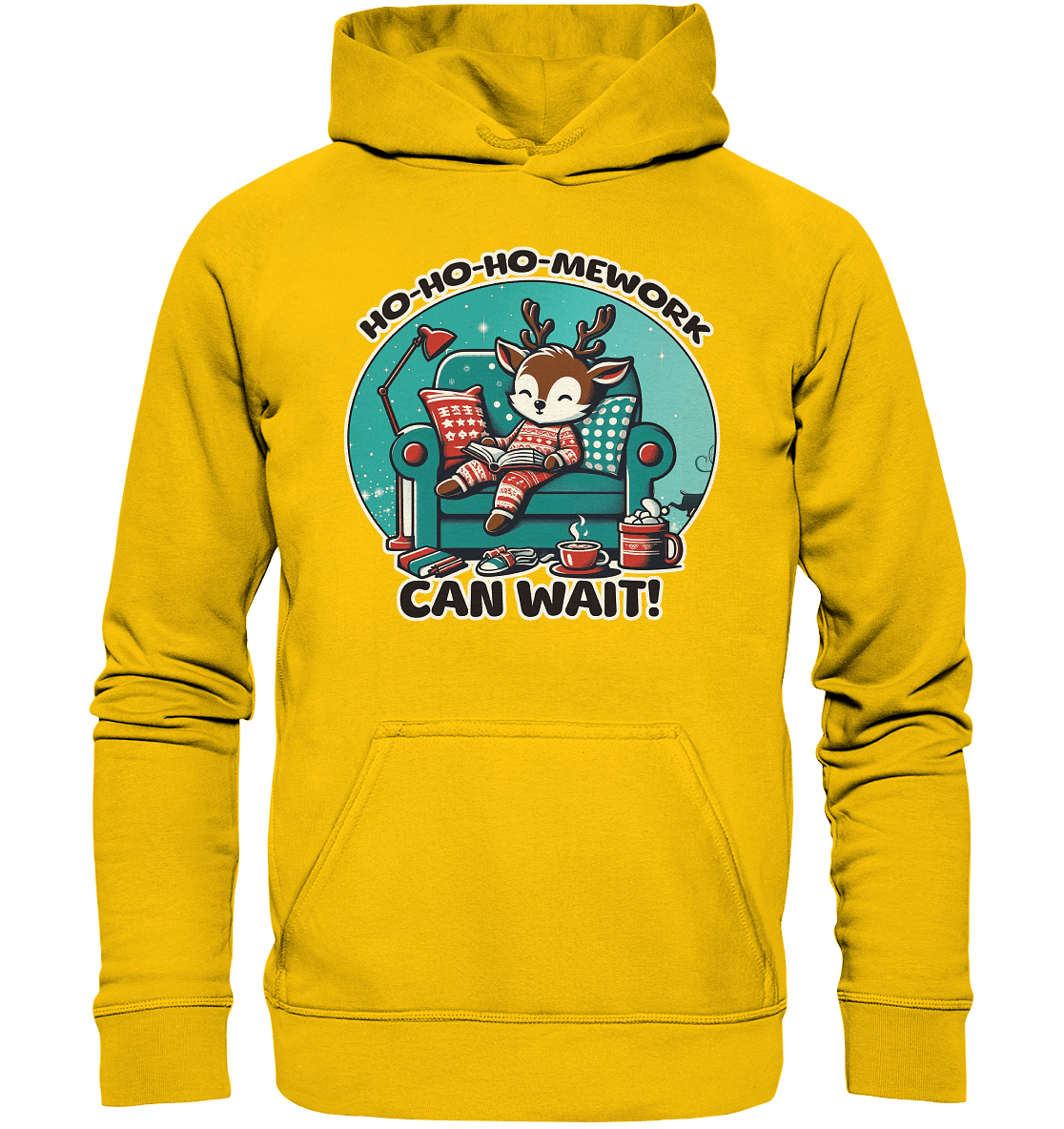 Ho - Ho - Ho - mework Can Wait – Das gemütliche Rentier im Weihnachtsschlaf! - Kids Premium Hoodie - FaunaFeels Onlineshop Kids & Babys