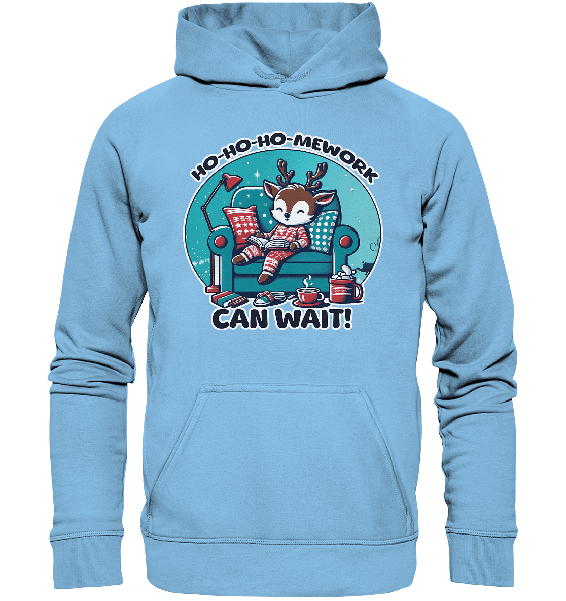 Ho - Ho - Ho - mework Can Wait – Das gemütliche Rentier im Weihnachtsschlaf! - Kids Premium Hoodie - FaunaFeels Onlineshop Kids & Babys