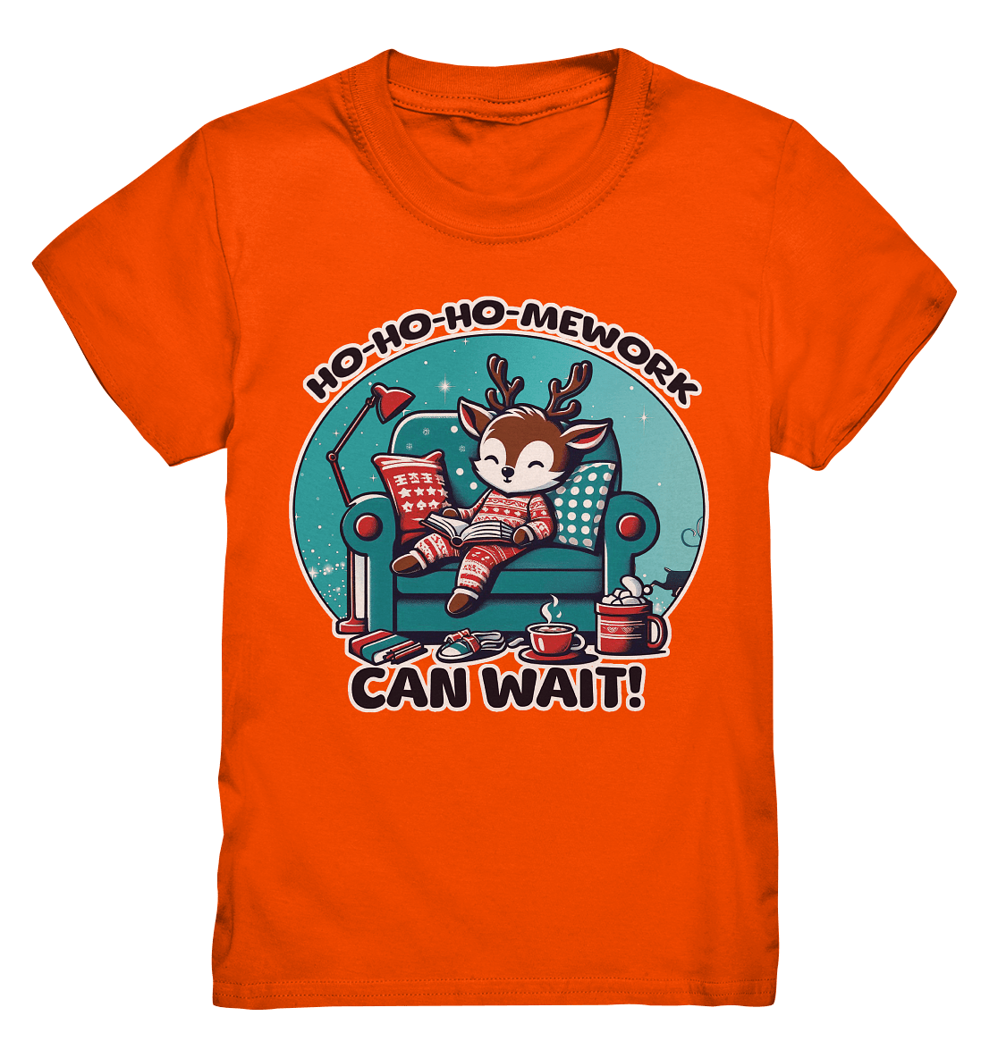 Ho - Ho - Ho - mework Can Wait – Das gemütliche Rentier im Weihnachtsschlaf! - Kids Premium Shirt - FaunaFeels Onlineshop Kids & Babys