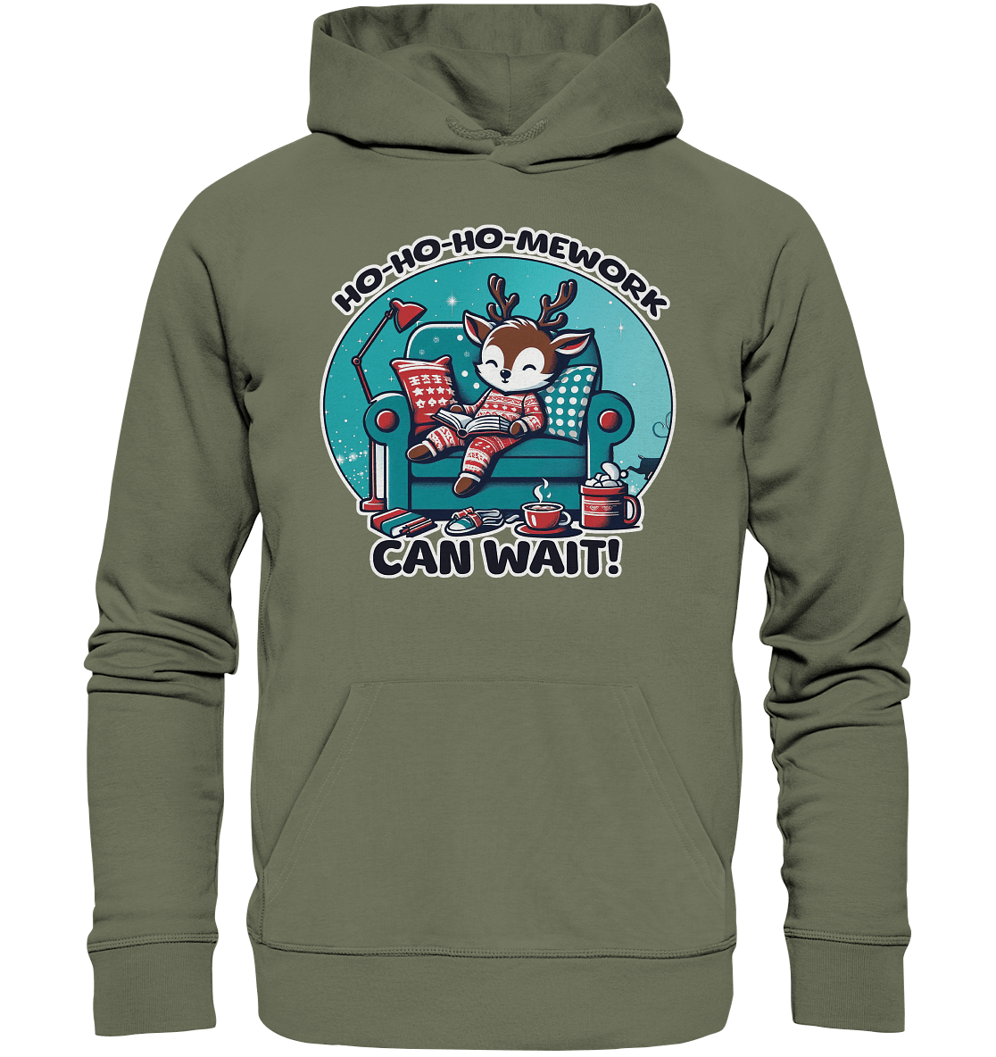 Ho - Ho - Ho - mework Can Wait – Das gemütliche Rentier im Weihnachtsschlaf! - Premium Unisex Hoodie - FaunaFeels Onlineshop Hoodies