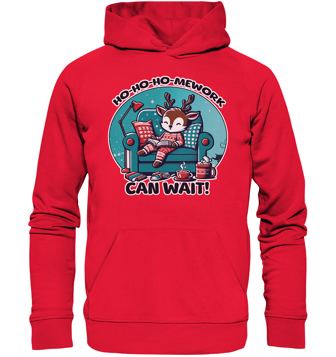Ho - Ho - Ho - mework Can Wait – Das gemütliche Rentier im Weihnachtsschlaf! - Premium Unisex Hoodie - FaunaFeels Onlineshop Hoodies