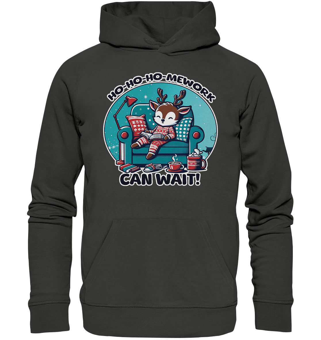 Ho - Ho - Ho - mework Can Wait – Das gemütliche Rentier im Weihnachtsschlaf! - Premium Unisex Hoodie - FaunaFeels Onlineshop Hoodies