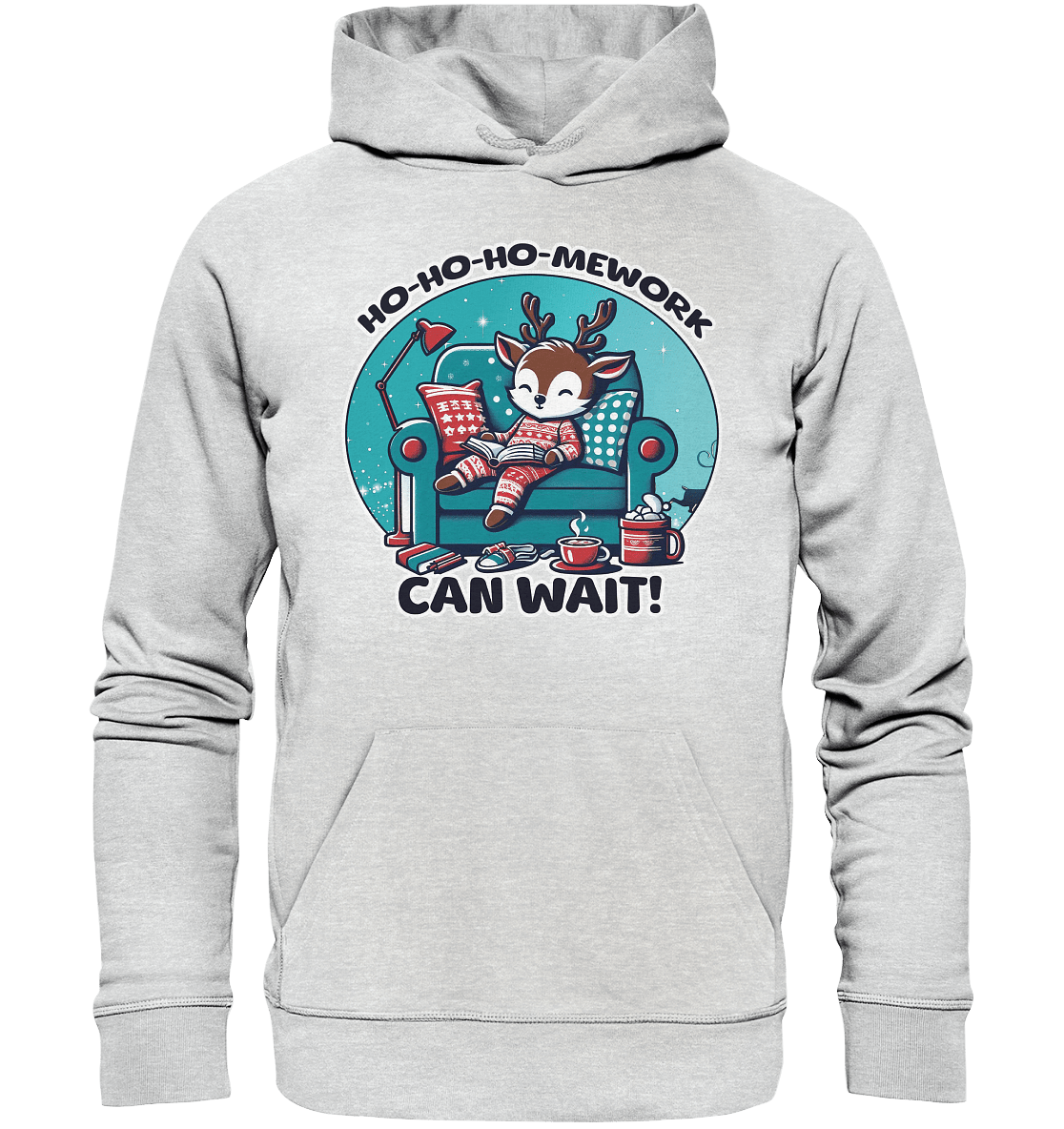 Ho - Ho - Ho - mework Can Wait – Das gemütliche Rentier im Weihnachtsschlaf! - Premium Unisex Hoodie - FaunaFeels Onlineshop Hoodies