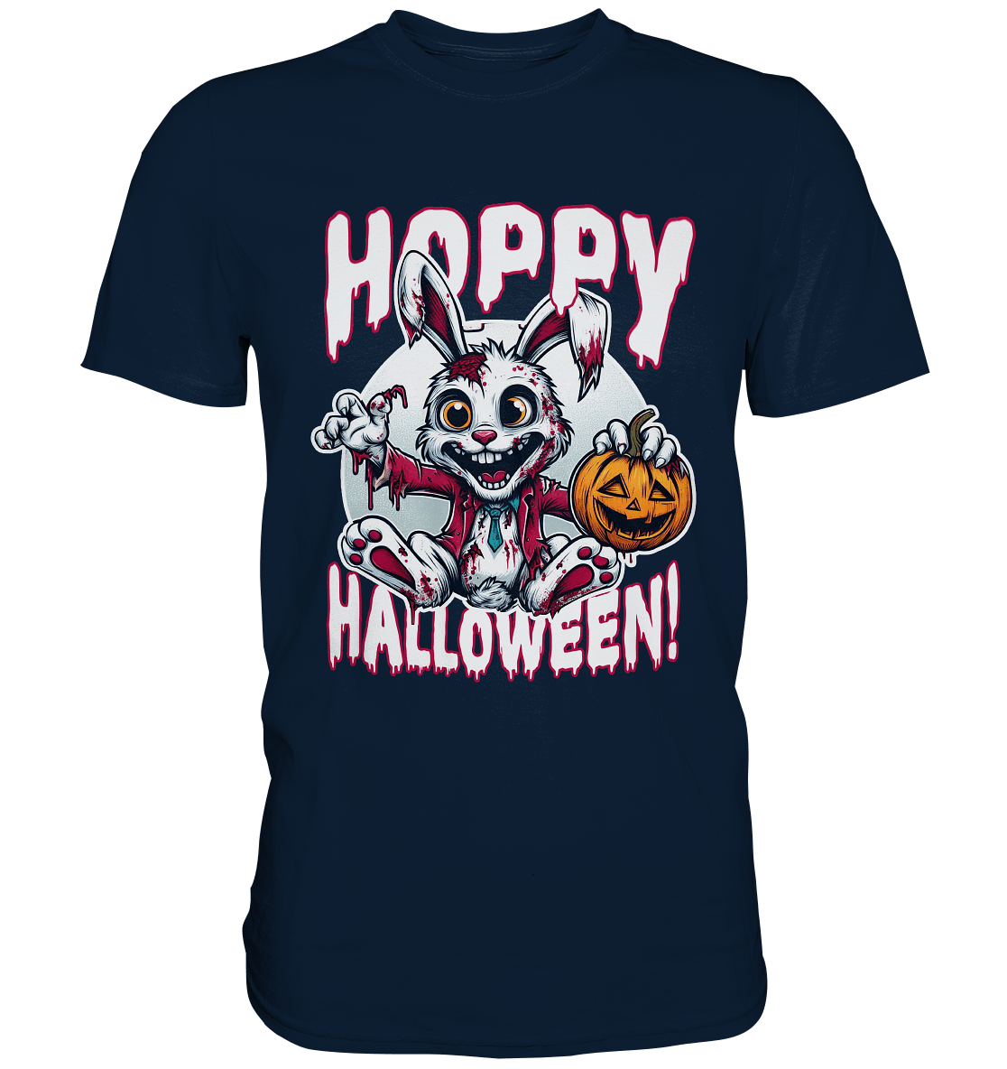 Hoppy Halloween – Der gruseligste Hase der Saison! - Premium Shirt - FaunaFeels Onlineshop Unisex - Shirts
