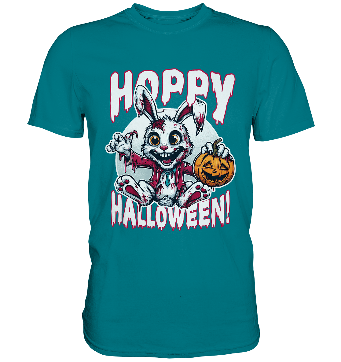 Hoppy Halloween – Der gruseligste Hase der Saison! - Premium Shirt - FaunaFeels Onlineshop Unisex - Shirts