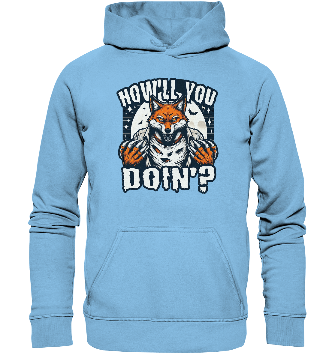 Howl You Doin' – Der wilde Fuchs im Mondlicht! - Kids Premium Hoodie - FaunaFeels Onlineshop Kids & Babys