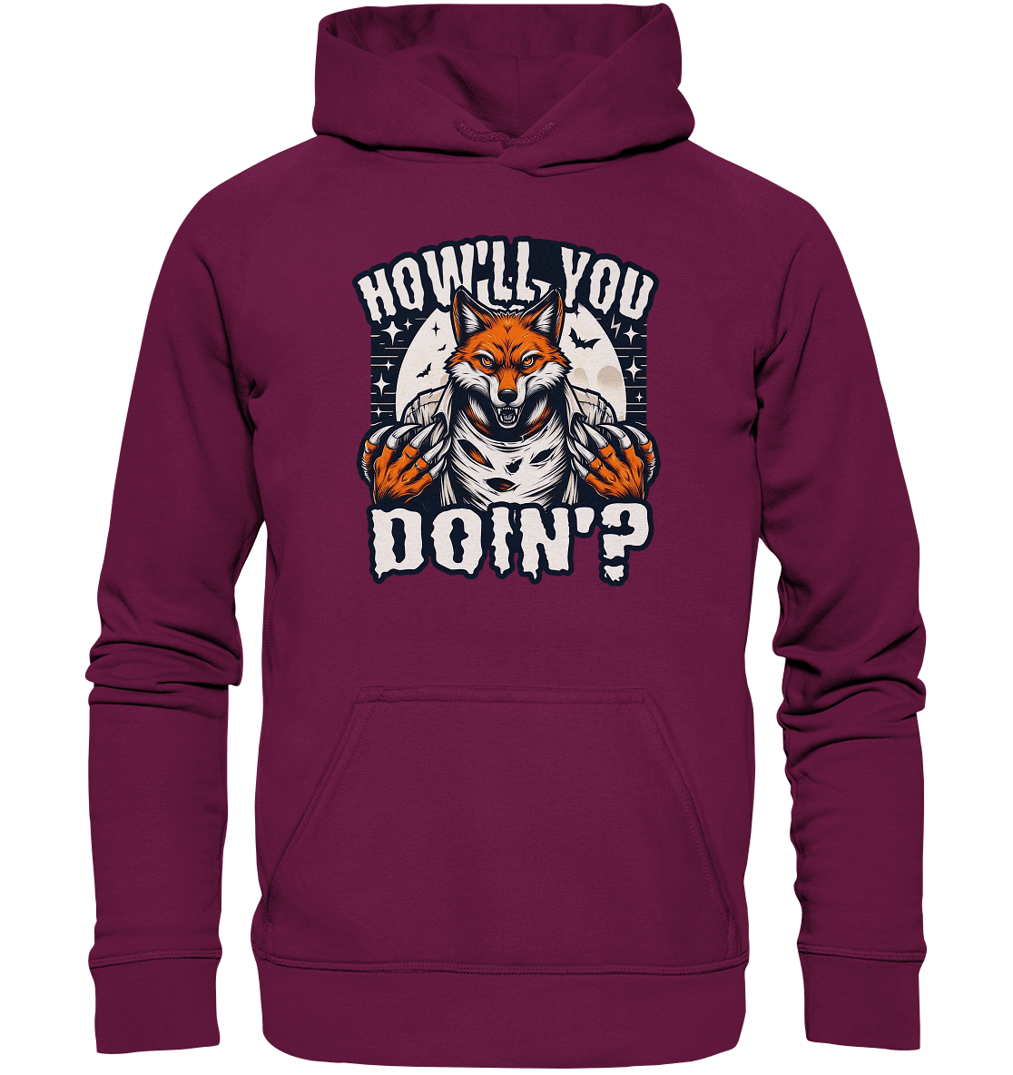 Howl You Doin' – Der wilde Fuchs im Mondlicht! - Kids Premium Hoodie - FaunaFeels Onlineshop Kids & Babys