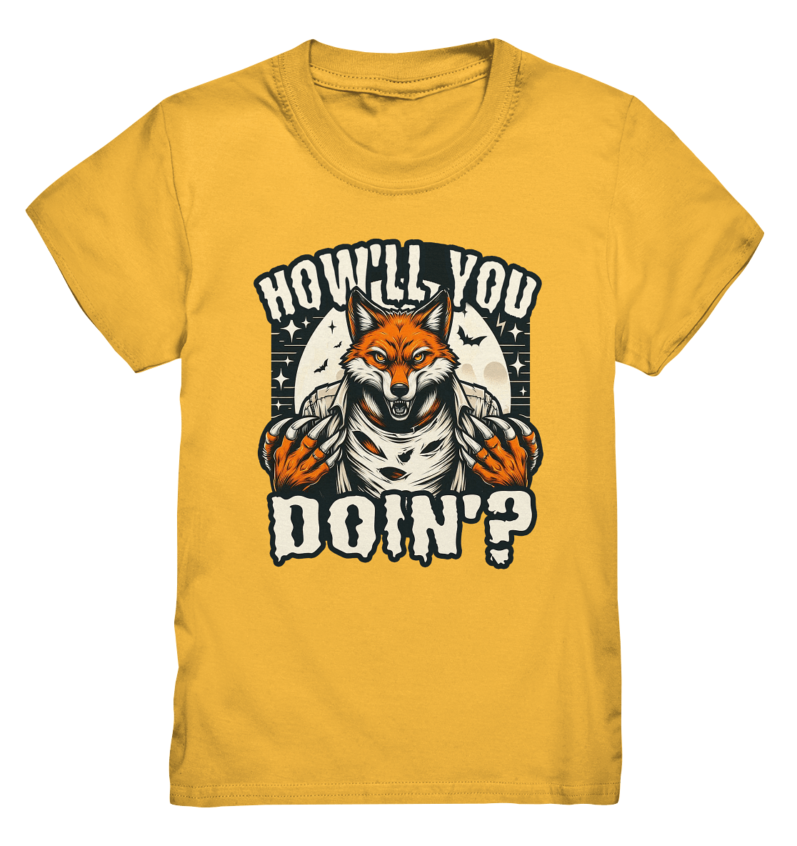 Howl You Doin' – Der wilde Fuchs im Mondlicht! - Kids Premium Shirt - FaunaFeels Onlineshop Kids & Babys