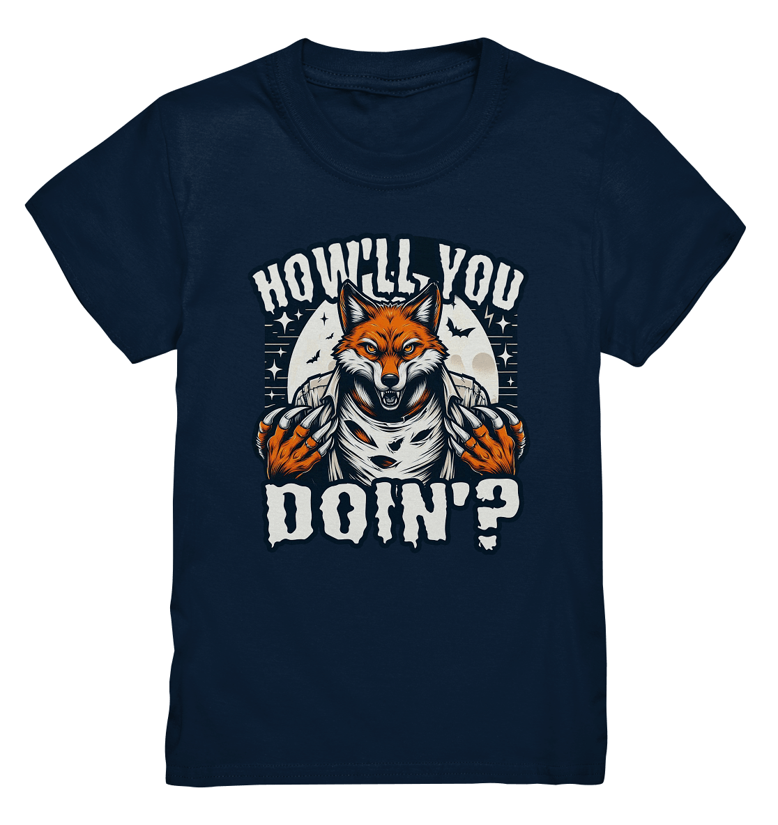 Howl You Doin' – Der wilde Fuchs im Mondlicht! - Kids Premium Shirt - FaunaFeels Onlineshop Kids & Babys