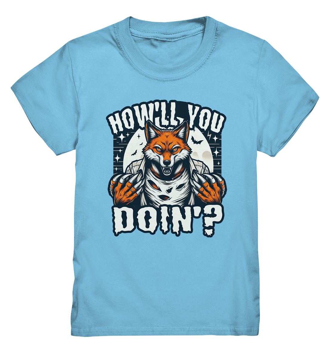 Howl You Doin' – Der wilde Fuchs im Mondlicht! - Kids Premium Shirt - FaunaFeels Onlineshop Kids & Babys