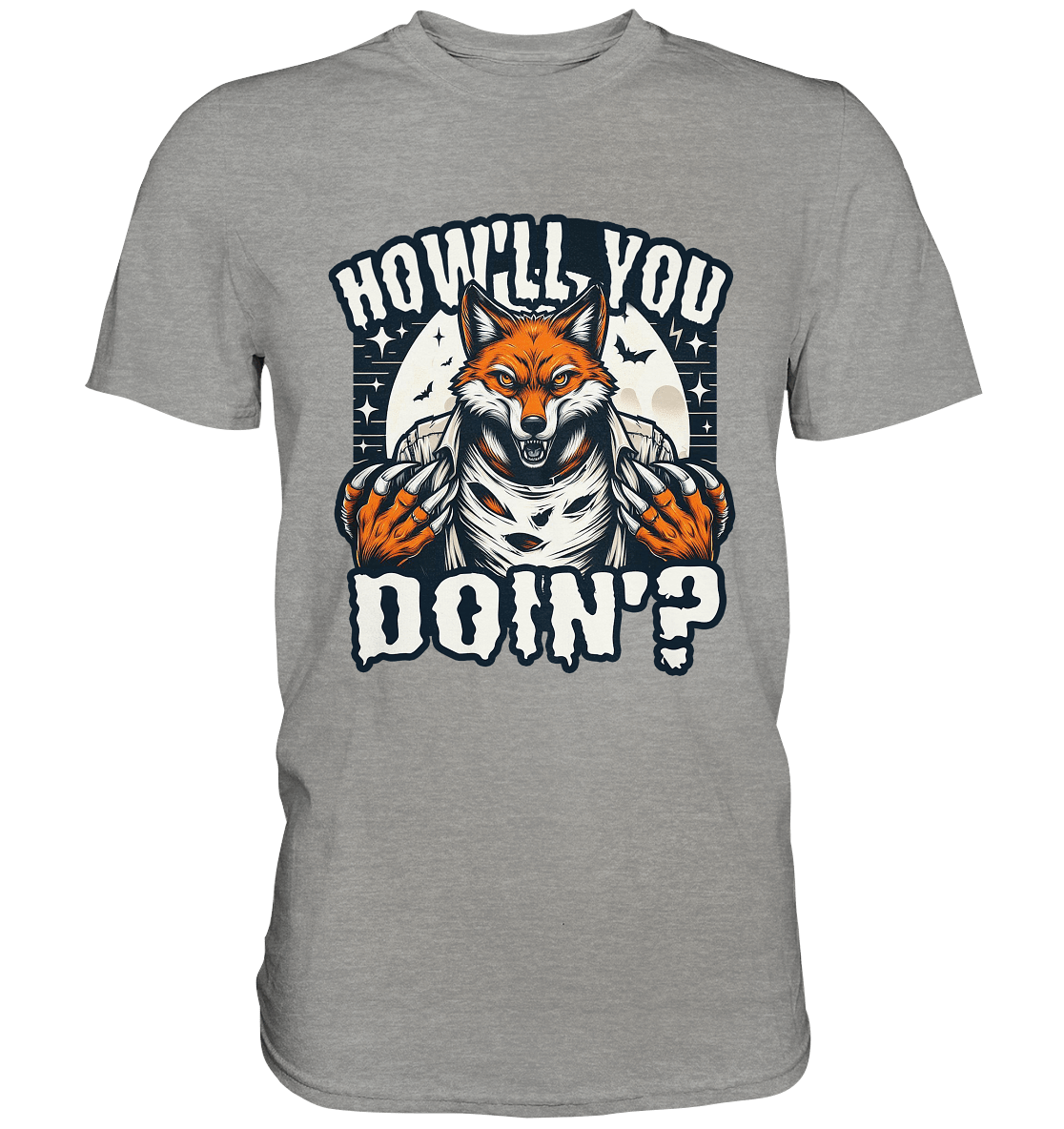 Howl You Doin' – Der wilde Fuchs im Mondlicht! - Premium Shirt - FaunaFeels Onlineshop Unisex - Shirts
