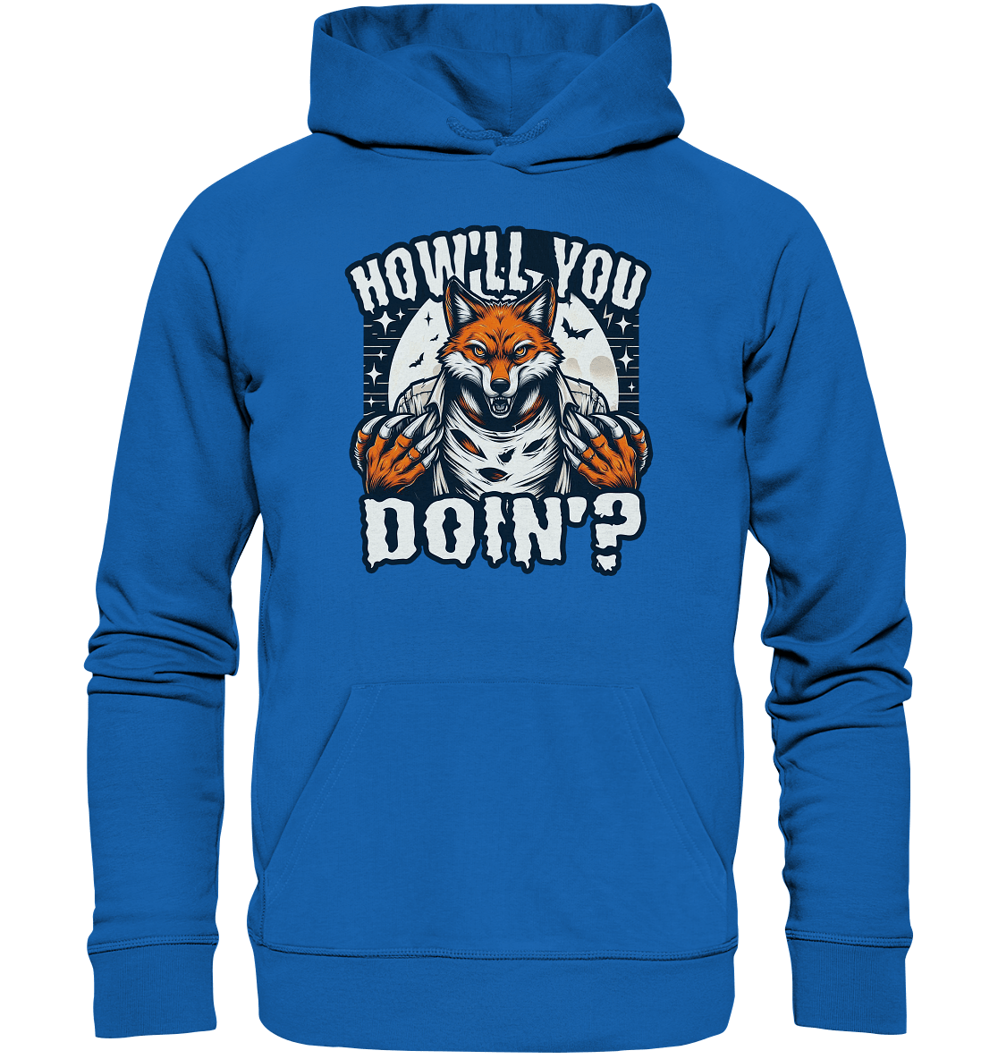 Howl You Doin' – Der wilde Fuchs im Mondlicht! - Premium Unisex Hoodie - FaunaFeels Onlineshop Hoodies