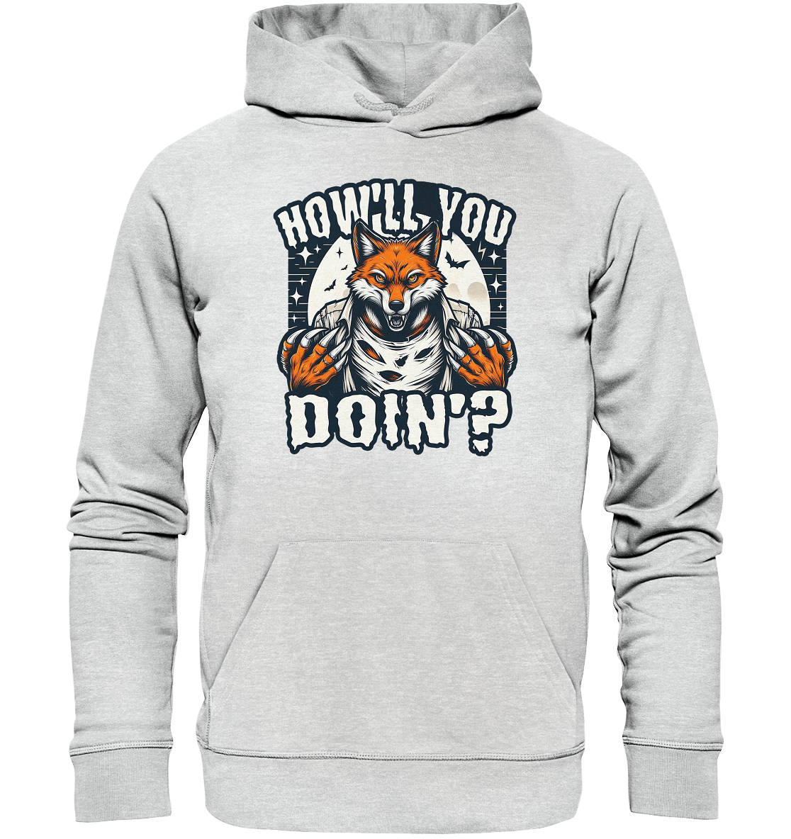 Howl You Doin' – Der wilde Fuchs im Mondlicht! - Premium Unisex Hoodie - FaunaFeels Onlineshop Hoodies