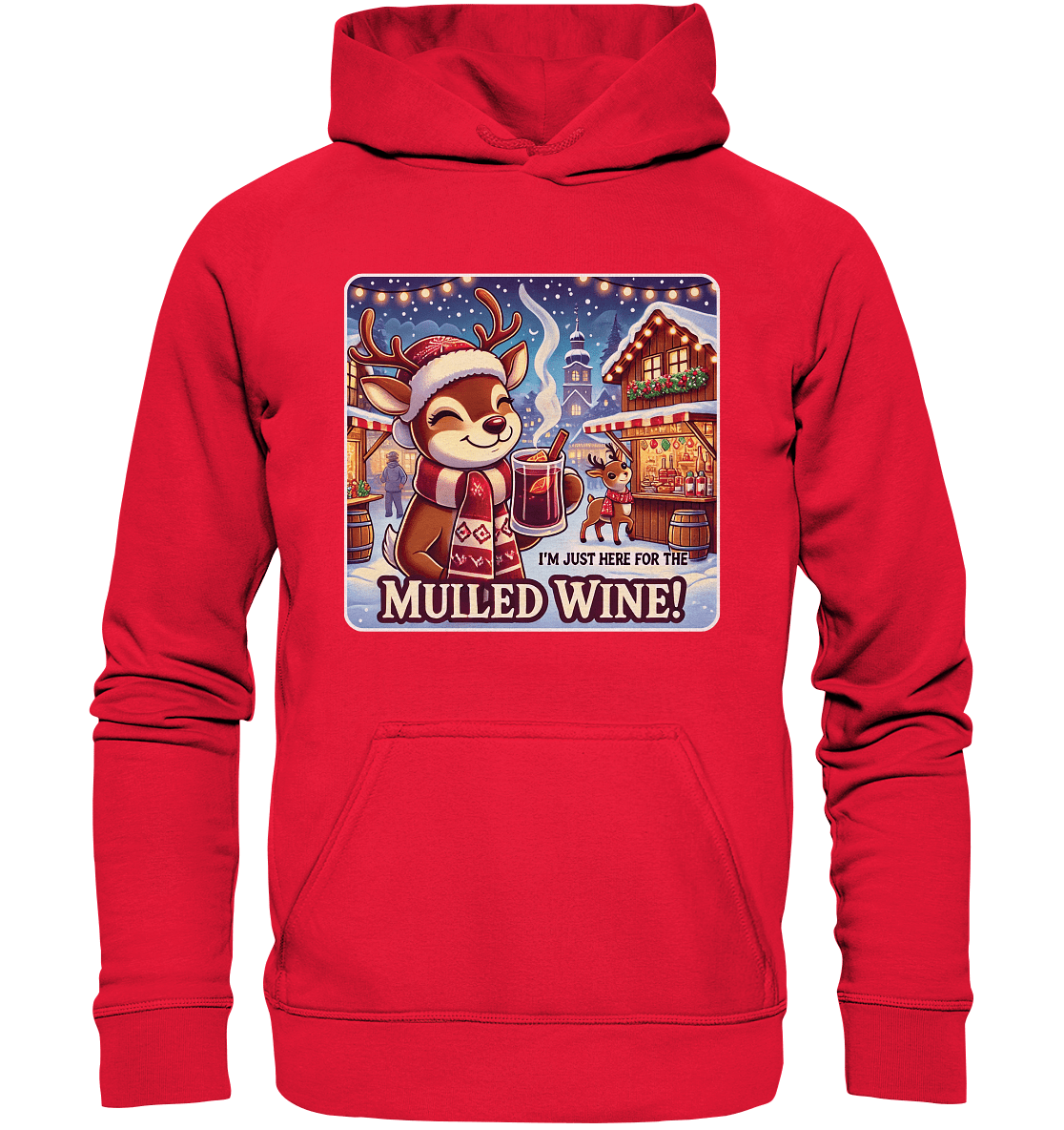 I'm Just Here for the Mulled Wine – Das festliche Rentier auf dem Weihnachtsmarkt! - Kids Premium Hoodie - FaunaFeels Onlineshop Kids & Babys