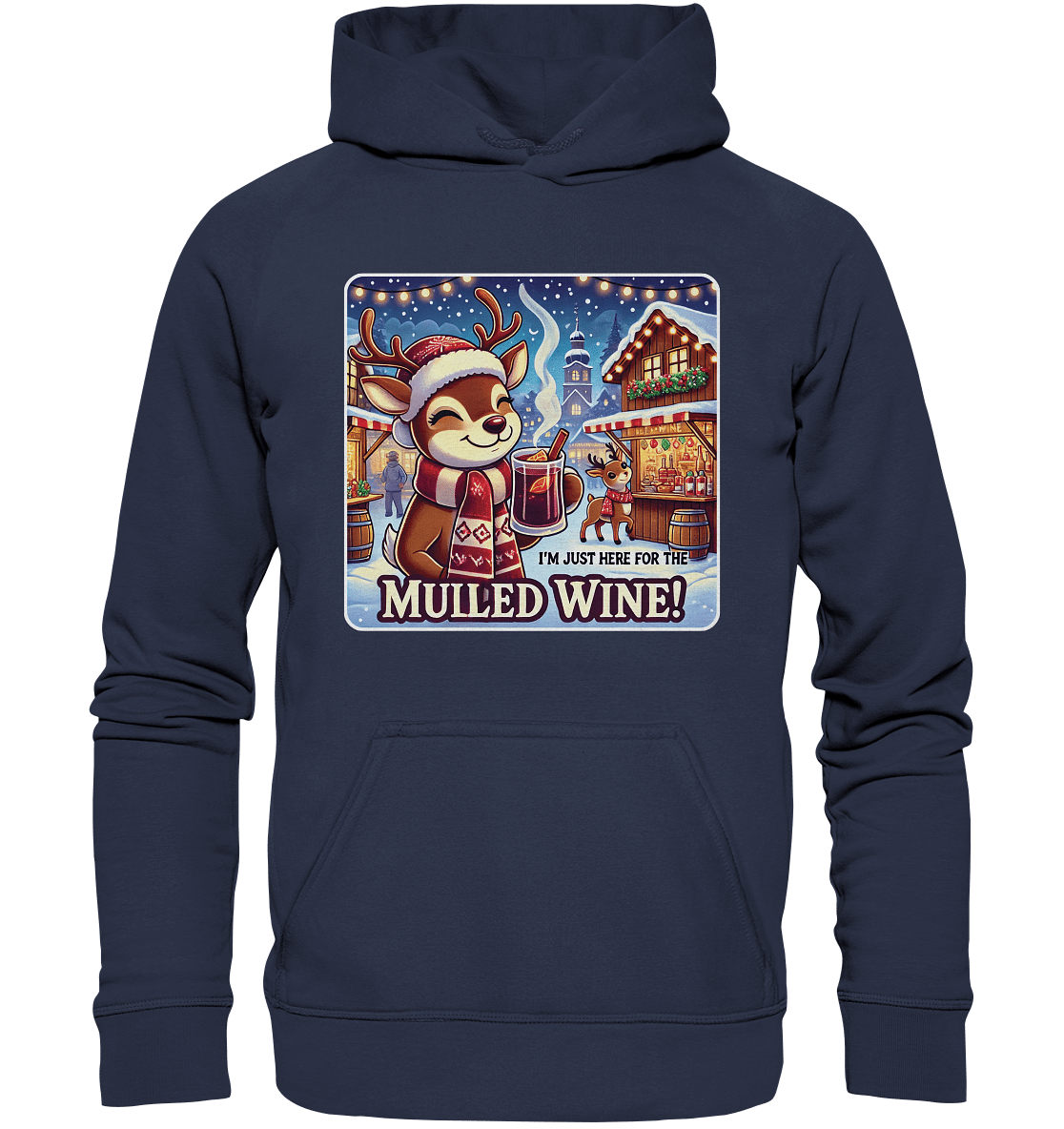 I'm Just Here for the Mulled Wine – Das festliche Rentier auf dem Weihnachtsmarkt! - Kids Premium Hoodie - FaunaFeels Onlineshop Kids & Babys