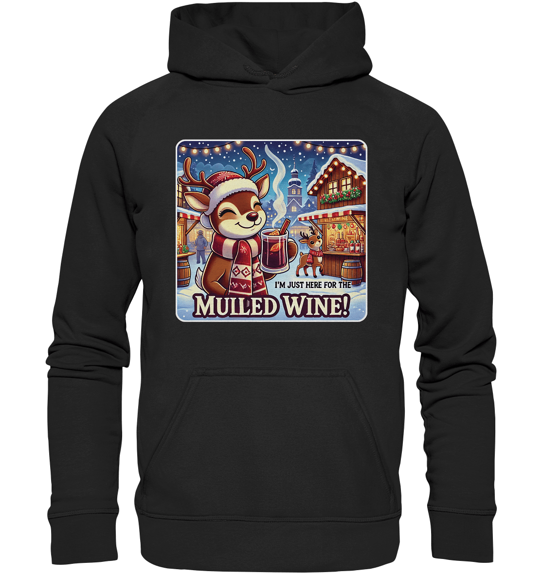 I'm Just Here for the Mulled Wine – Das festliche Rentier auf dem Weihnachtsmarkt! - Kids Premium Hoodie - FaunaFeels Onlineshop Kids & Babys
