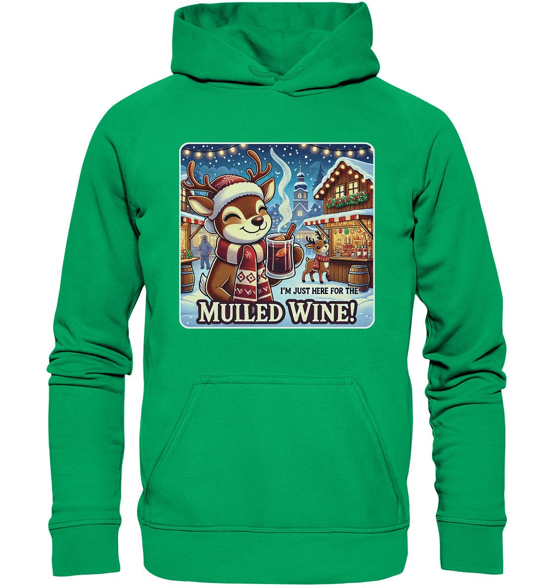 I'm Just Here for the Mulled Wine – Das festliche Rentier auf dem Weihnachtsmarkt! - Kids Premium Hoodie - FaunaFeels Onlineshop Kids & Babys