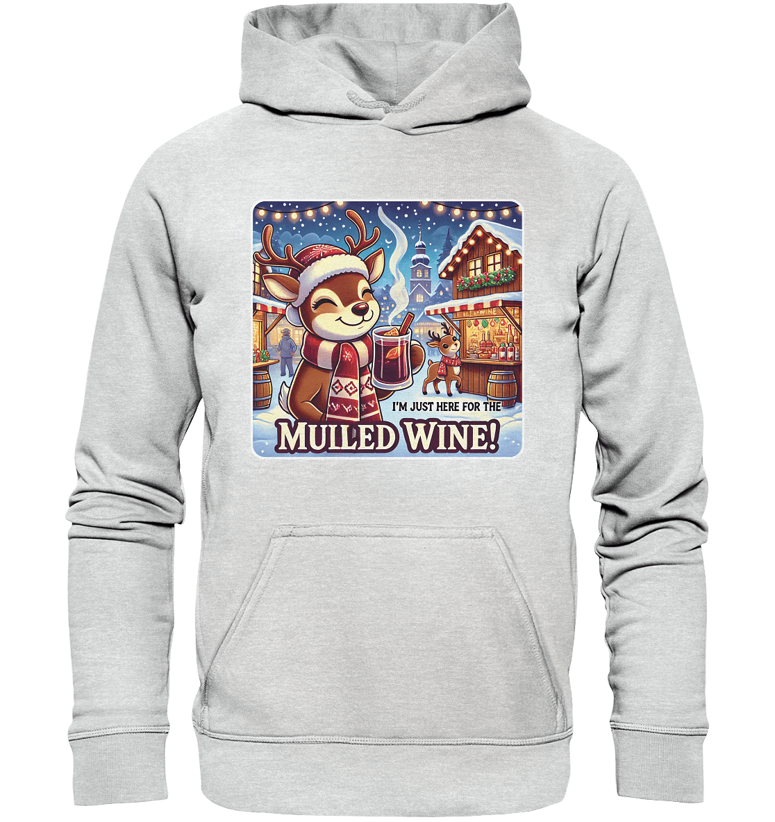 I'm Just Here for the Mulled Wine – Das festliche Rentier auf dem Weihnachtsmarkt! - Kids Premium Hoodie - FaunaFeels Onlineshop Kids & Babys