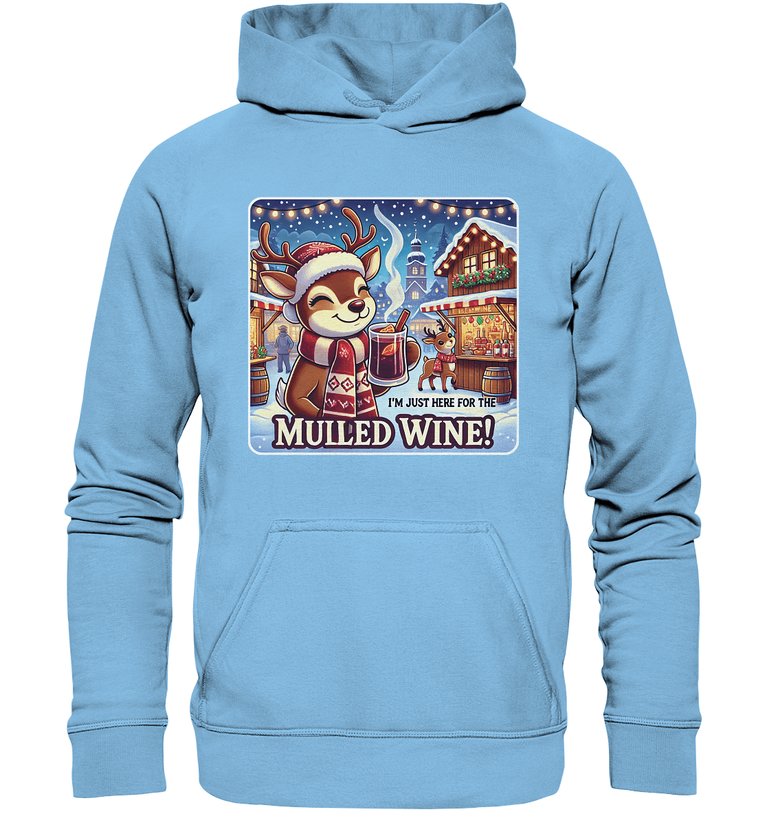 I'm Just Here for the Mulled Wine – Das festliche Rentier auf dem Weihnachtsmarkt! - Kids Premium Hoodie - FaunaFeels Onlineshop Kids & Babys