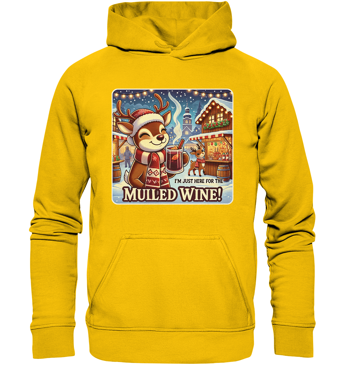 I'm Just Here for the Mulled Wine – Das festliche Rentier auf dem Weihnachtsmarkt! - Kids Premium Hoodie - FaunaFeels Onlineshop Kids & Babys