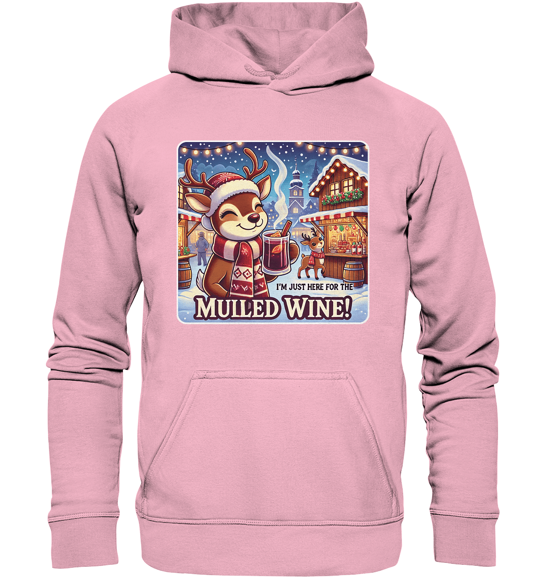 I'm Just Here for the Mulled Wine – Das festliche Rentier auf dem Weihnachtsmarkt! - Kids Premium Hoodie - FaunaFeels Onlineshop Kids & Babys